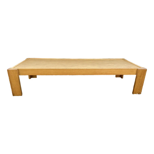 1970s Late Modern Japanese Style Low Oak Coffee Table in the Style of Tage Poulsen
