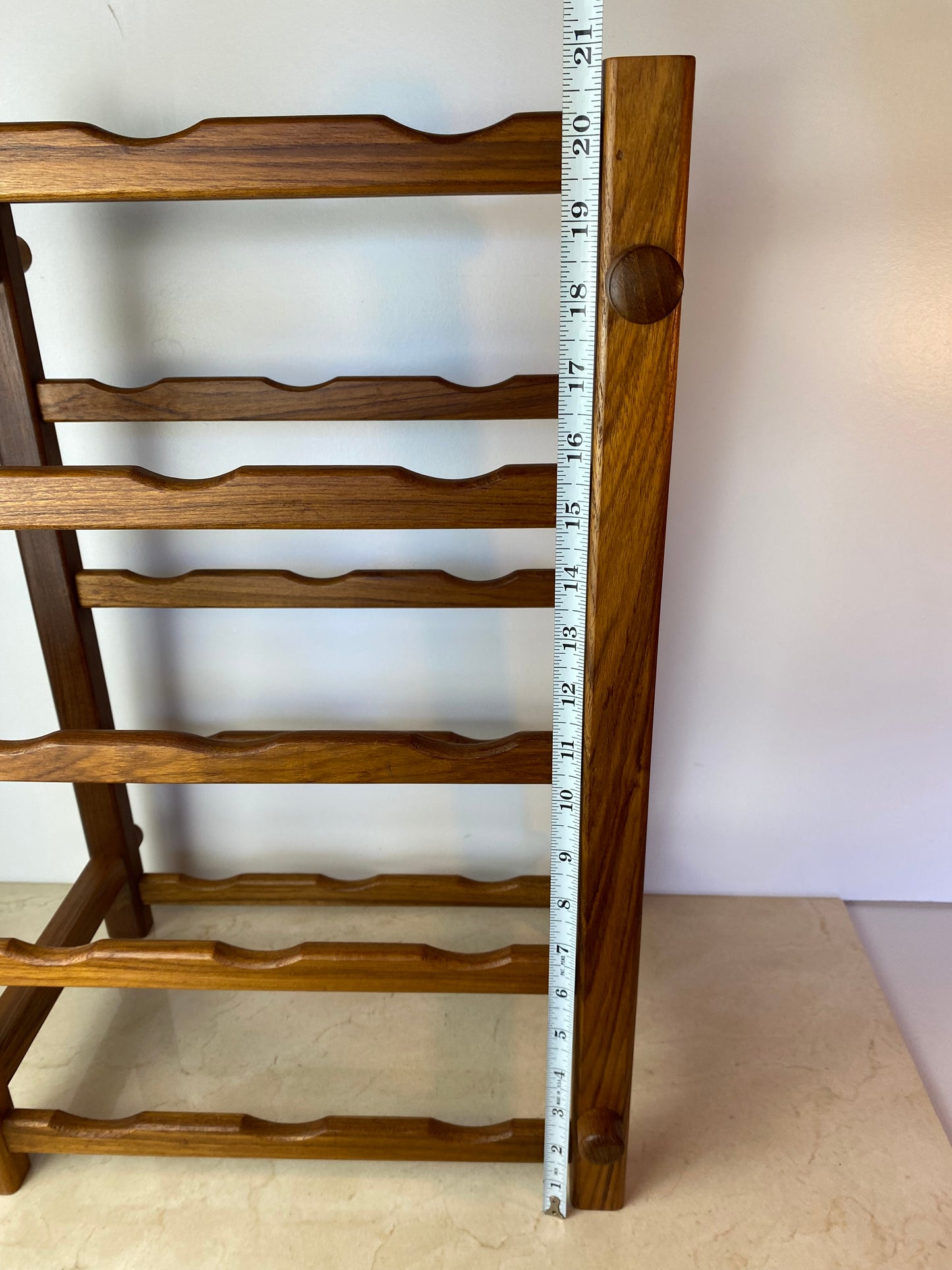 Vintage Winsome Wood Teak Wine Rack, Danish Modern Style