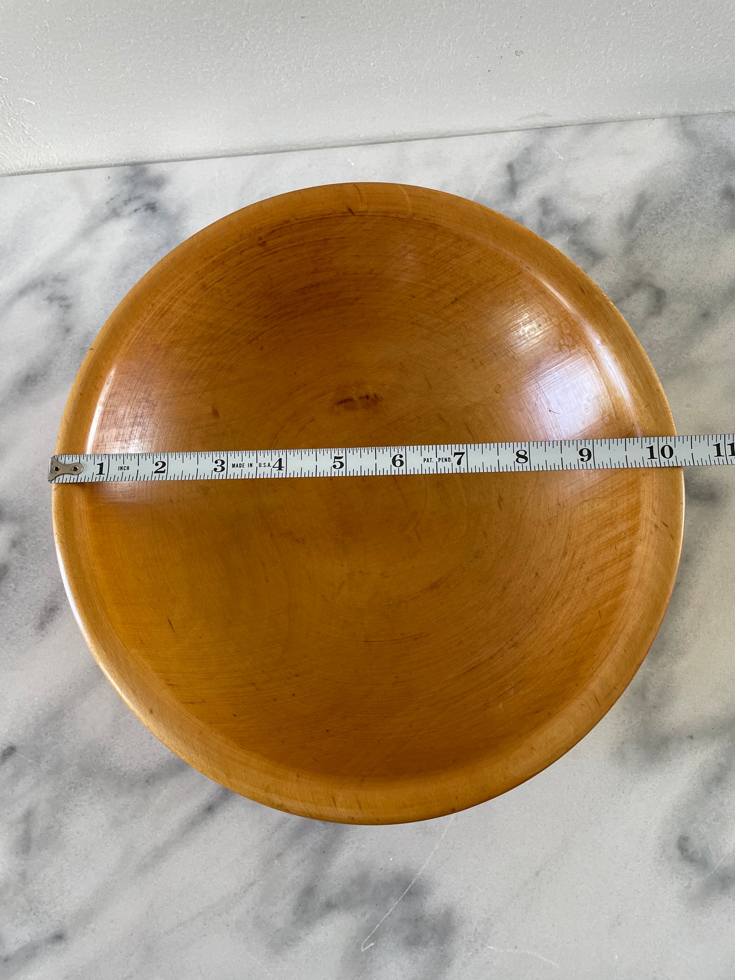 Mid 20th Century Parrish Chicago Turned Solid Maple Wood Dough Bowl