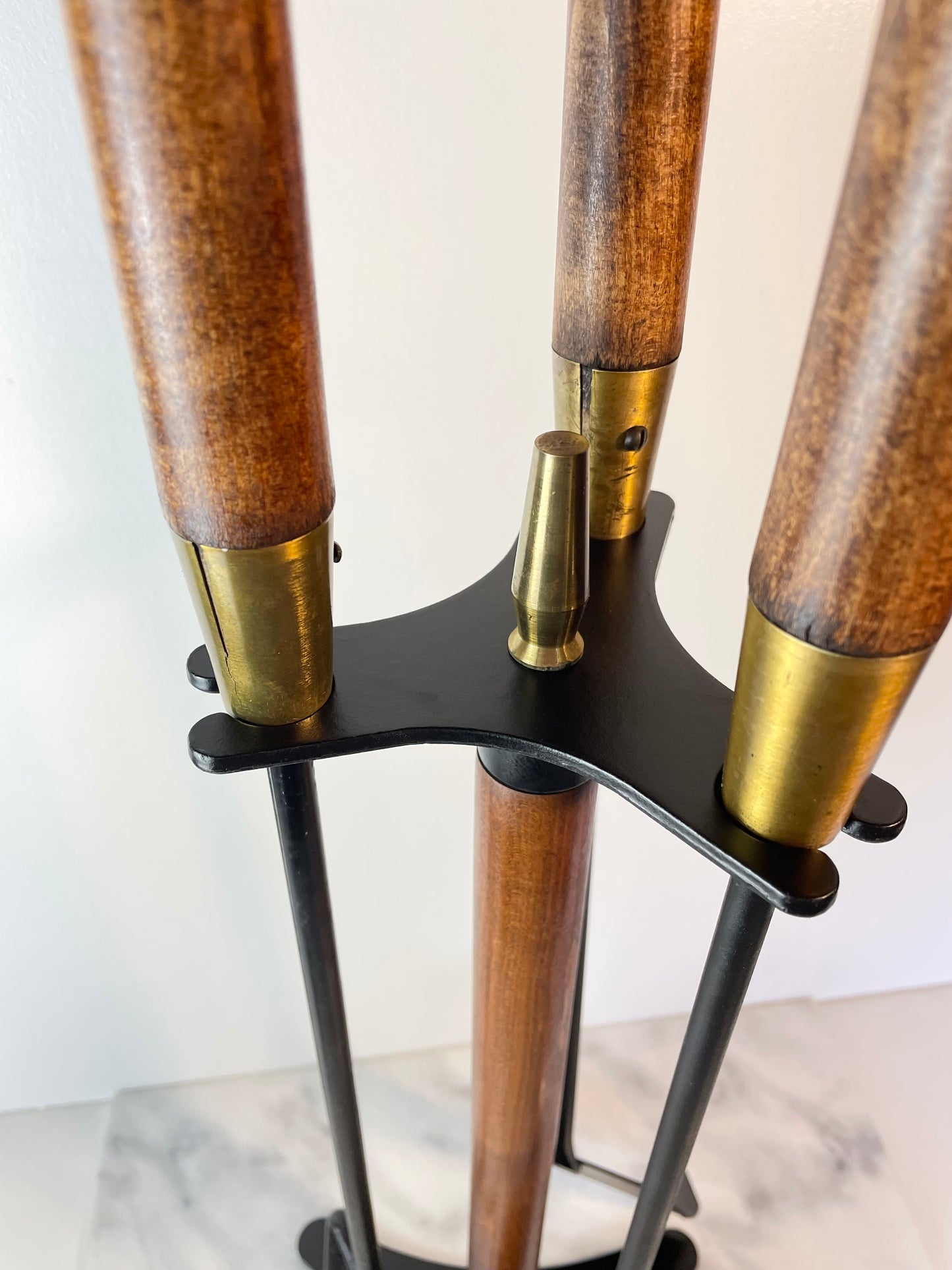 1960s Vintage Seymour Manufacturing Company Mid Century Modern Fireplace Tool Set