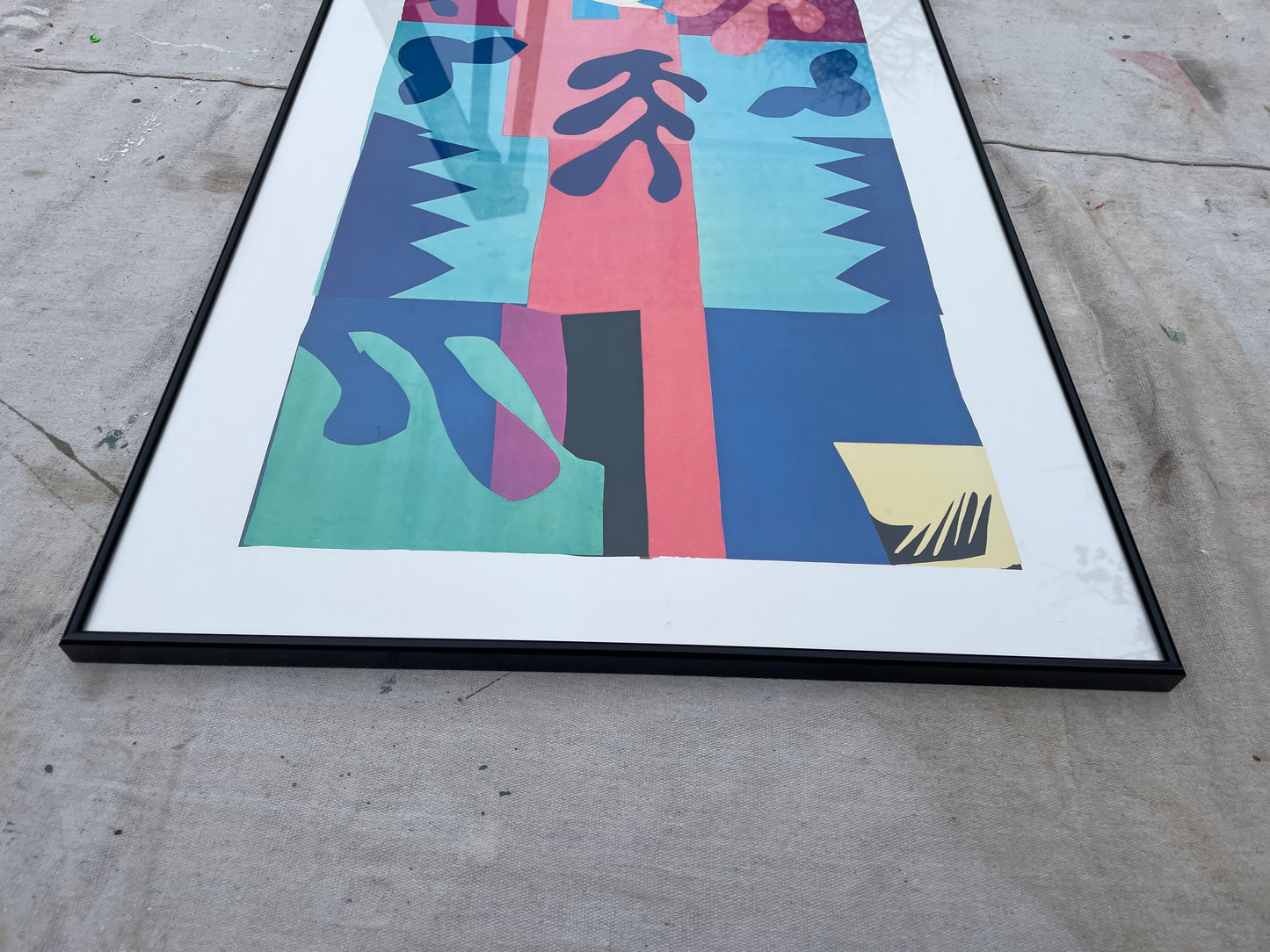 1977 Matisse the Cut-Outs Exhibition Poster — La Vis, National Gallery of Art, Framed Vintage Lithograph