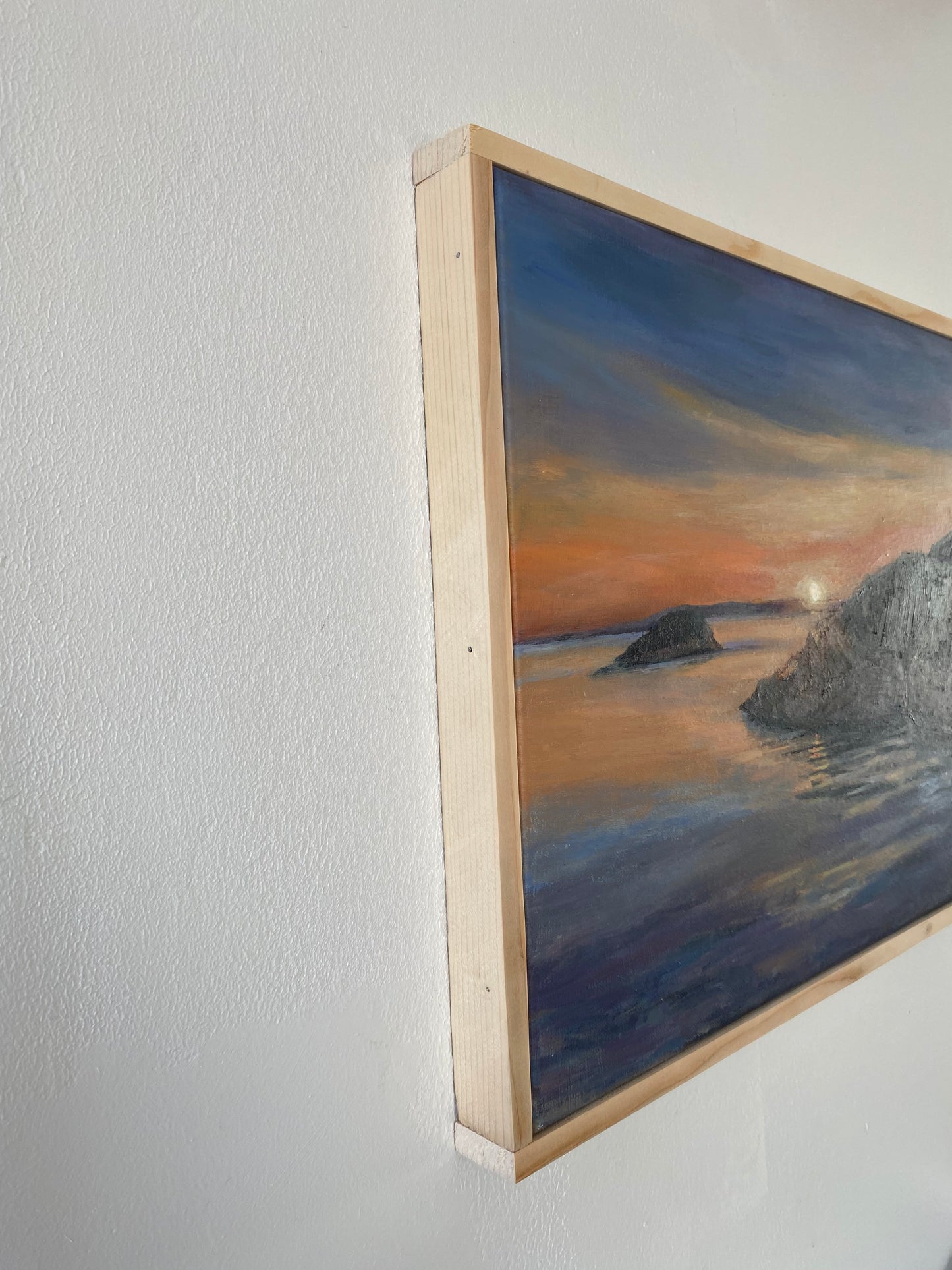 Original Pacific Northwest Landscape Painting – Deception Pass by Francisco Peña – Framed 17” X 21”