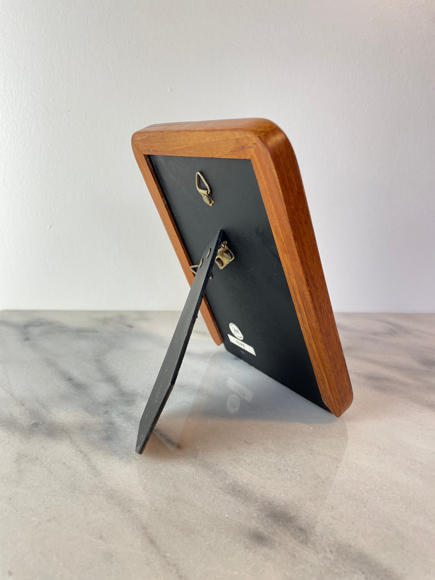 Mid-Century Modern Solid Teak Picture Frame Danish Modern Wall or Tabletop Display