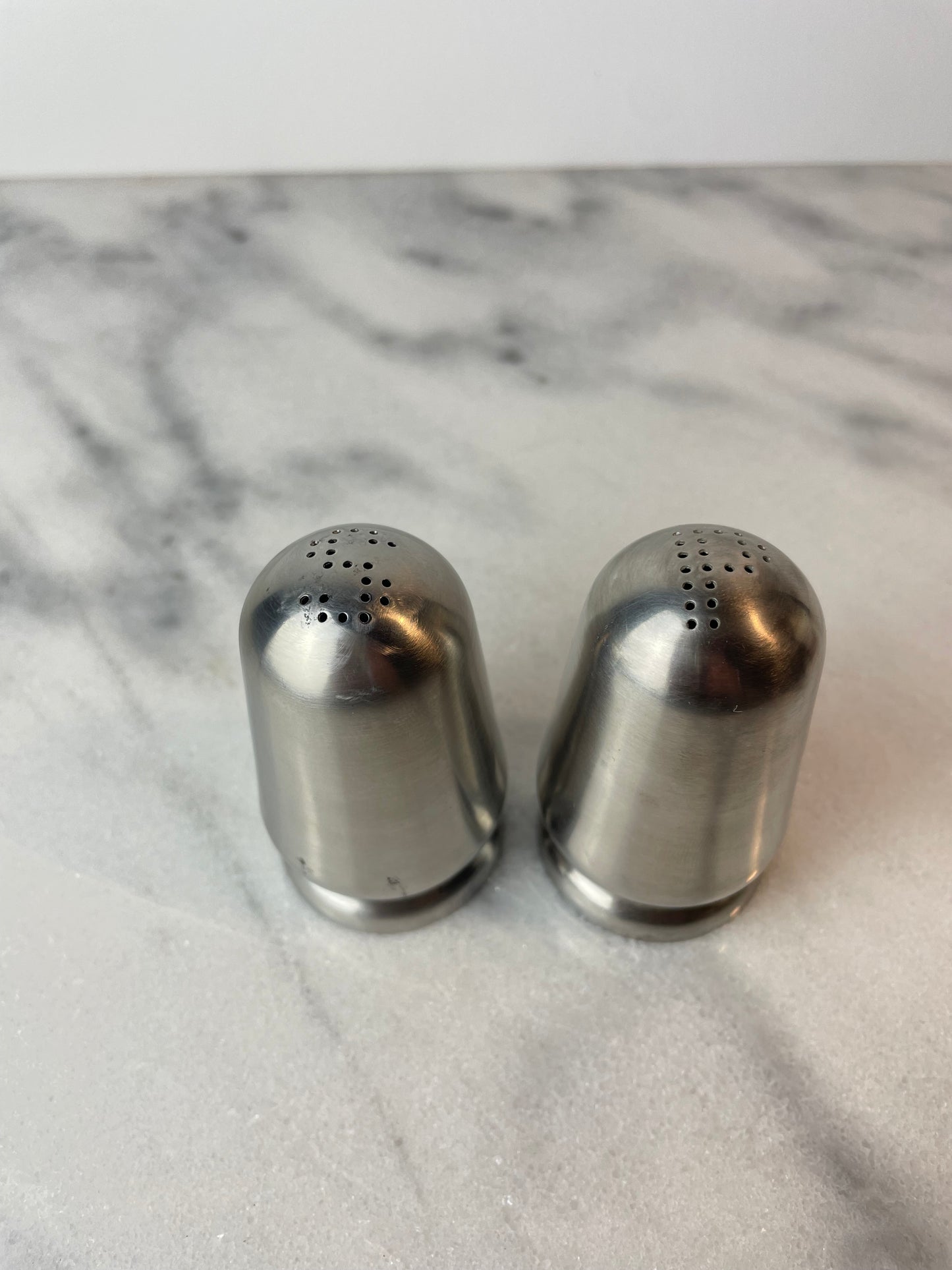 Vintage Reed & Barton 18/8 Stainless Steel Salt & Pepper Shakers — Mid-Century Modern “Viking” Pattern
