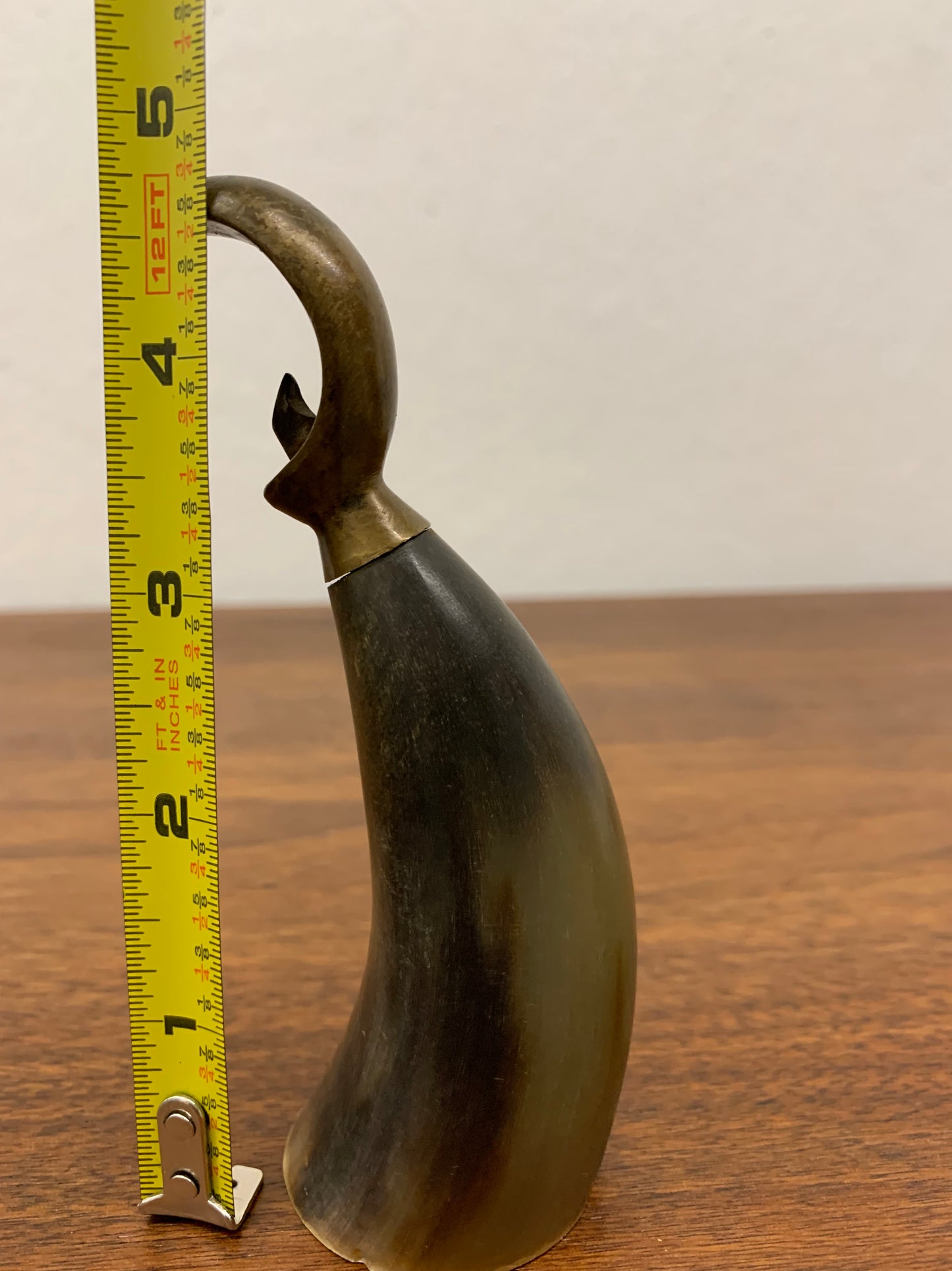 Vintage Aubock Style Danish Horn & Brass Bottle Opener