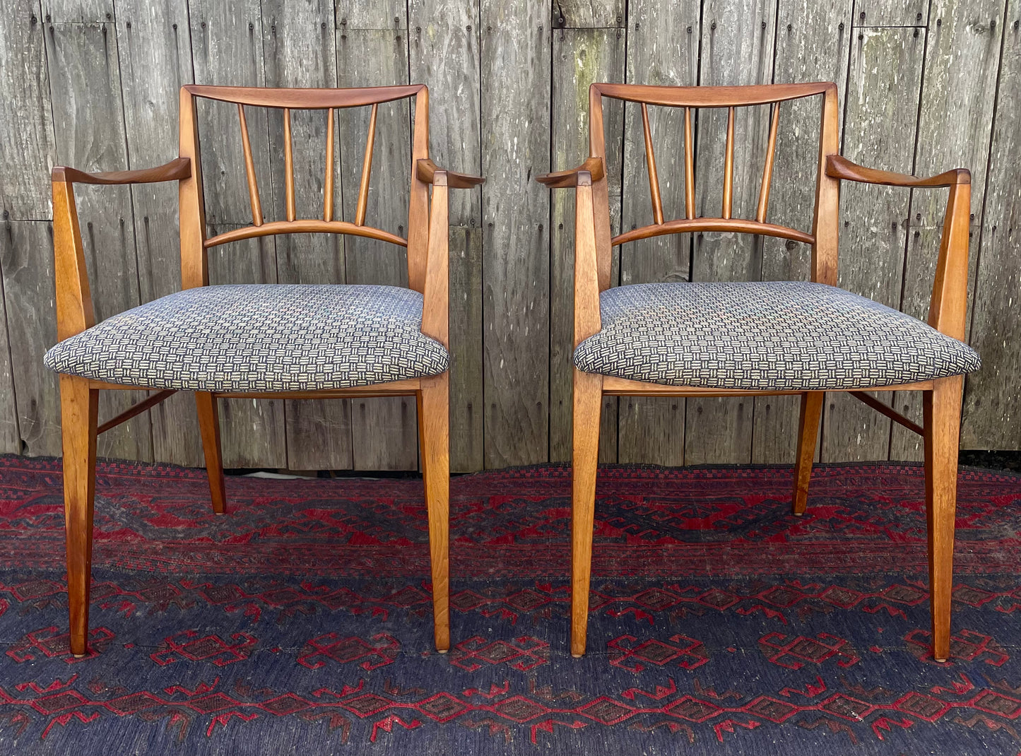 Mid 20th Century Edward Wormley for Dunbar Spindle Back Dining Chairs Set of 4