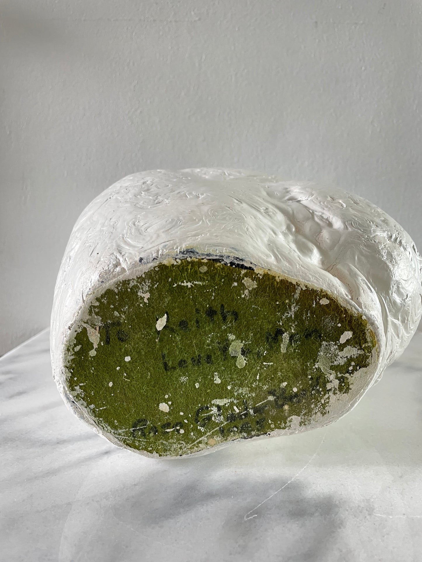 Mid 20th Century Painted Wood Burl Sculptural Vessel