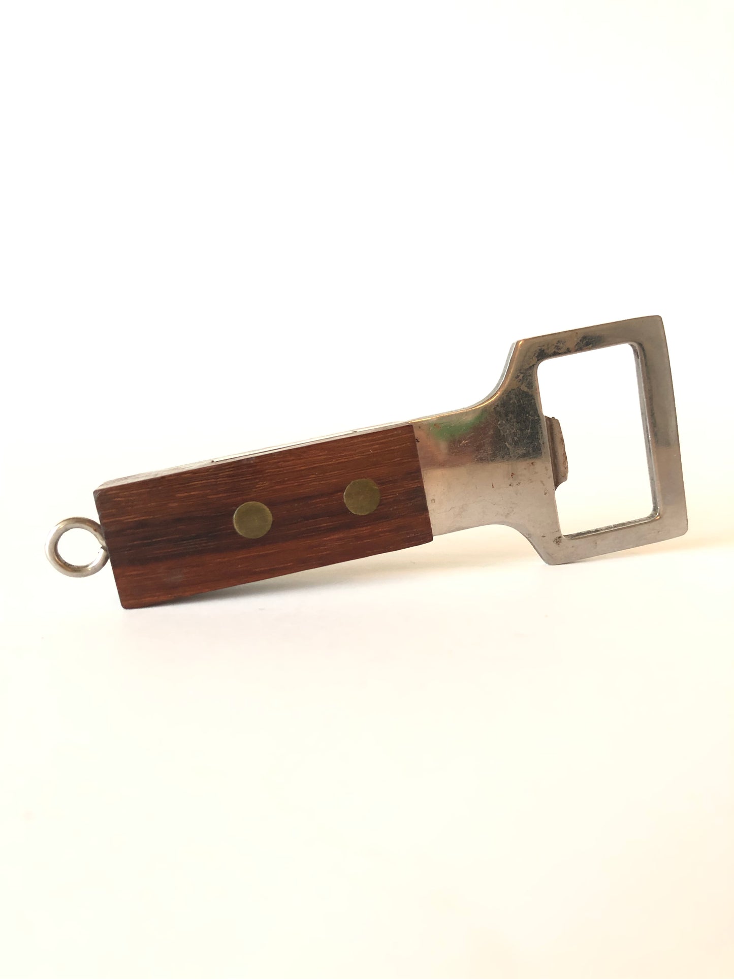 Vintage Japan Walnut & Stainless Steel Bottle Opener