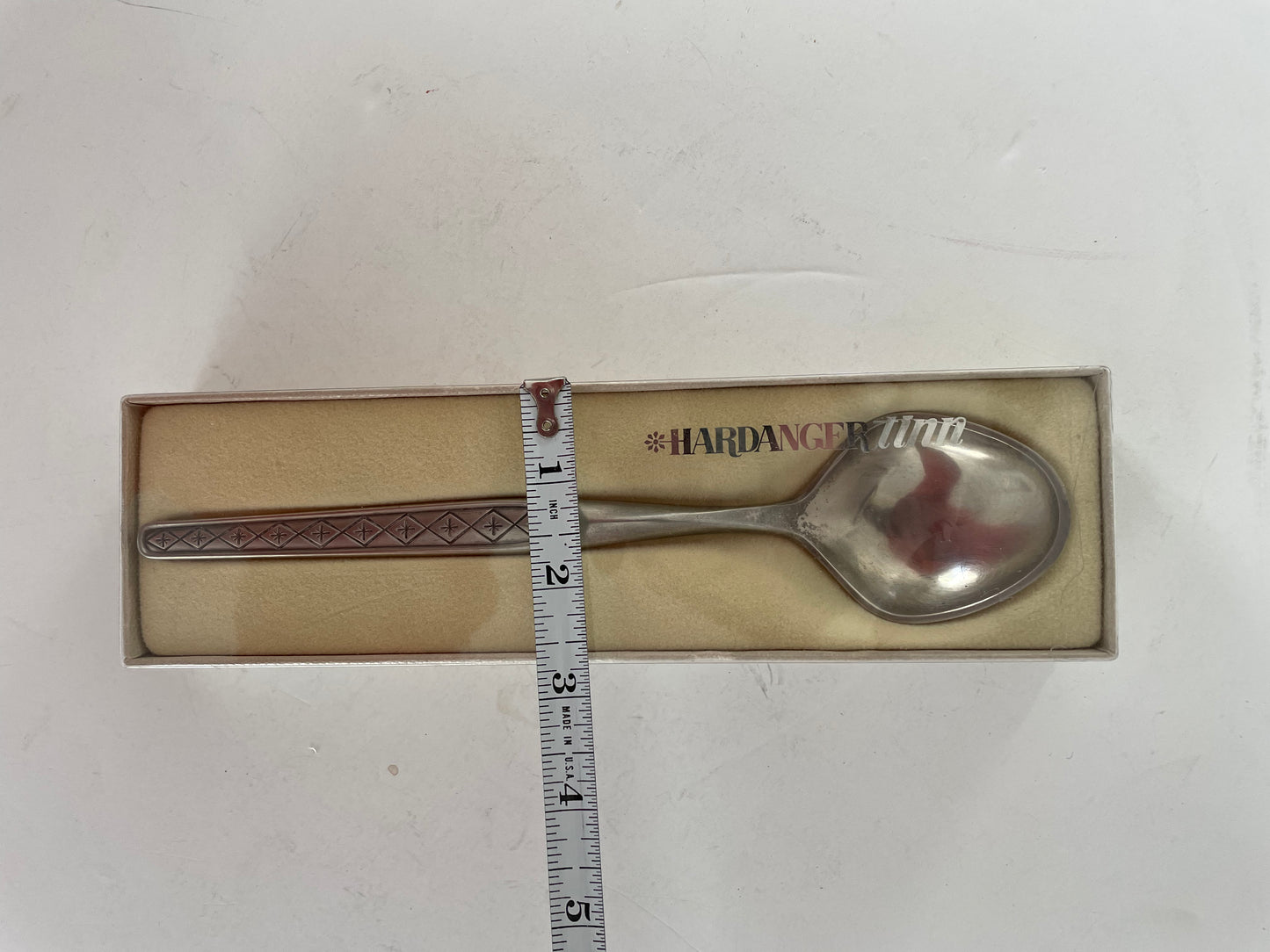 Mid-Century Modern Hardanger, Norway, Pewter Starburst Serving Spoon