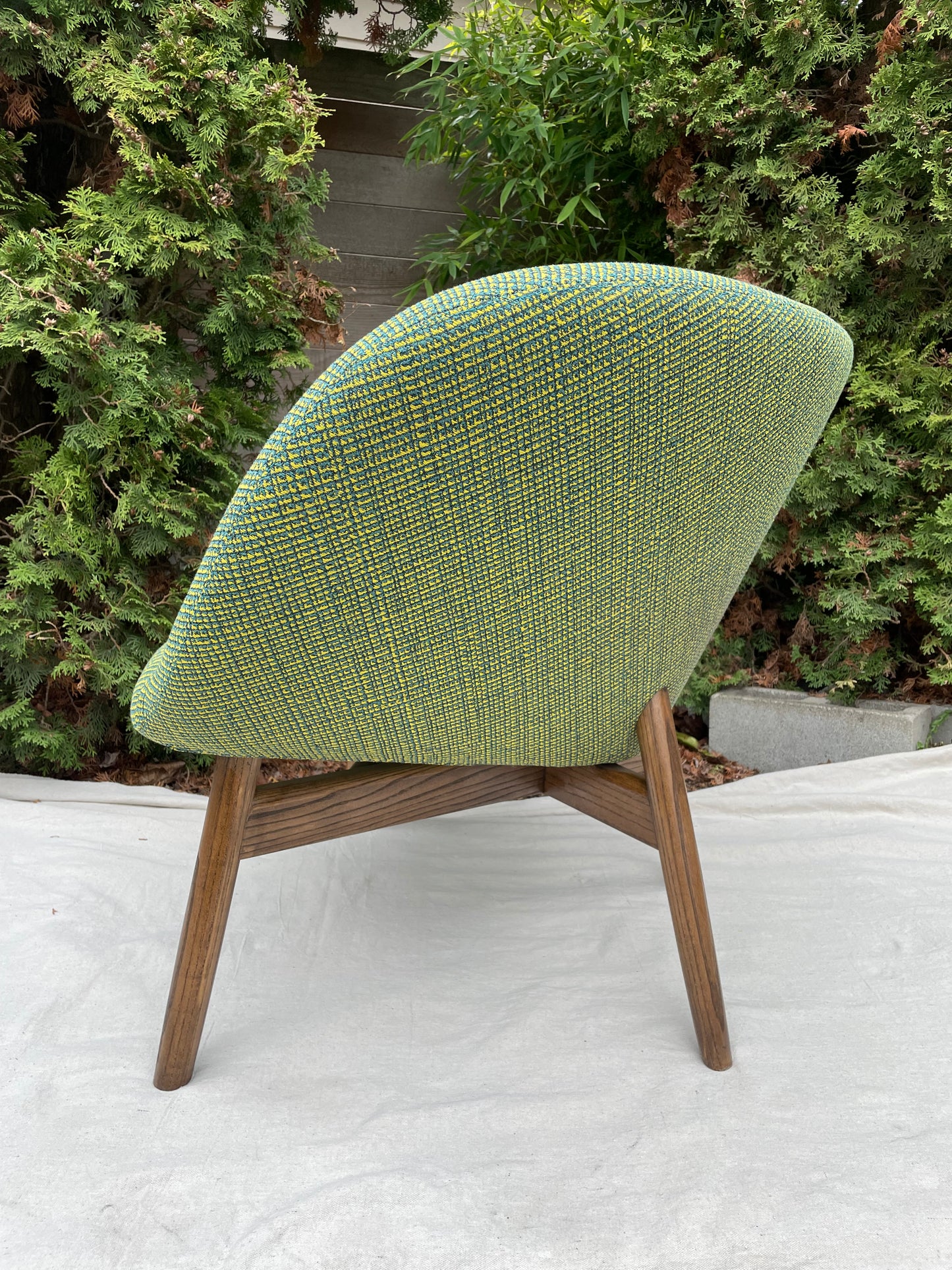 Keilhauer 71150 Walnut Lounge Chair Mid-Century Inspired