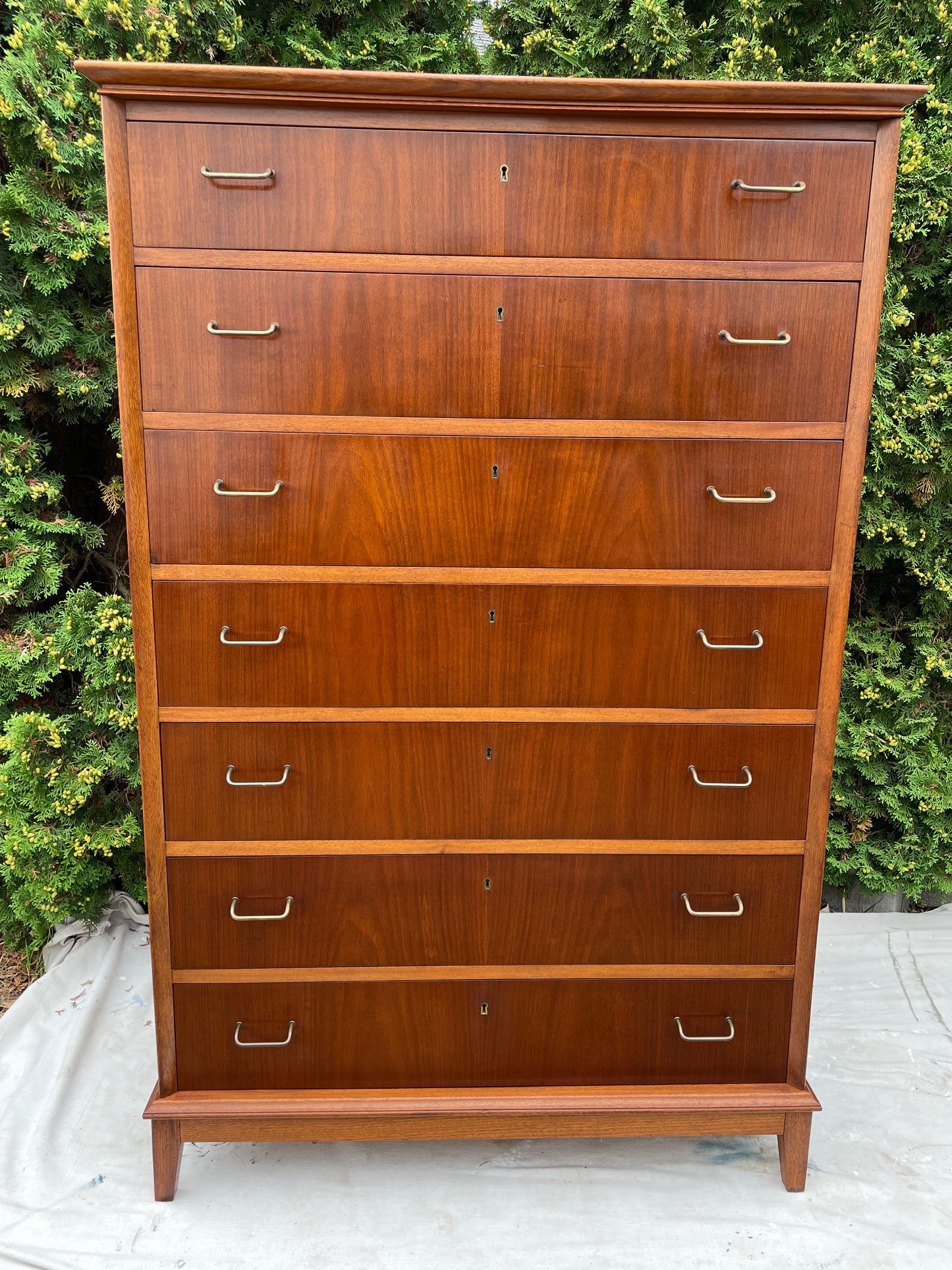 Danish Highboy Dresser Chest by Ole Wanscher