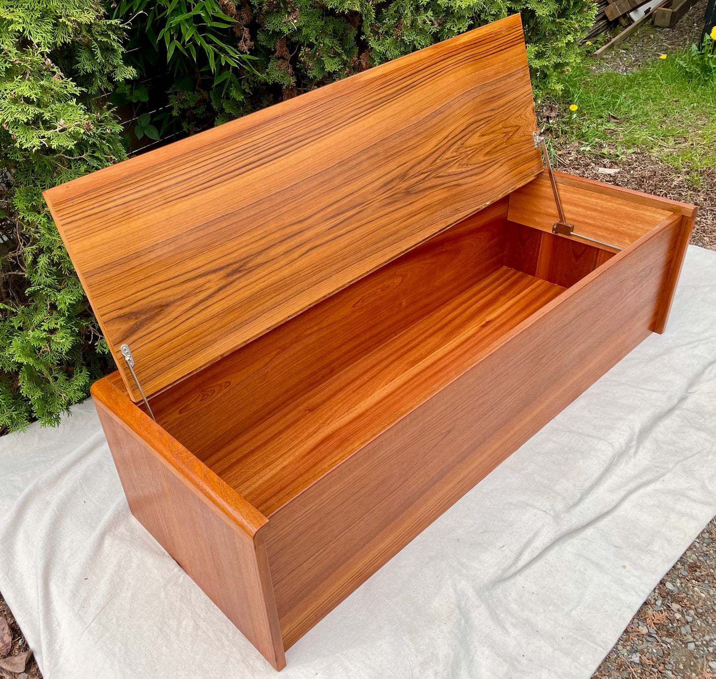 Mid 20th Century Danish Modern Teak Rounded Chest Trunk