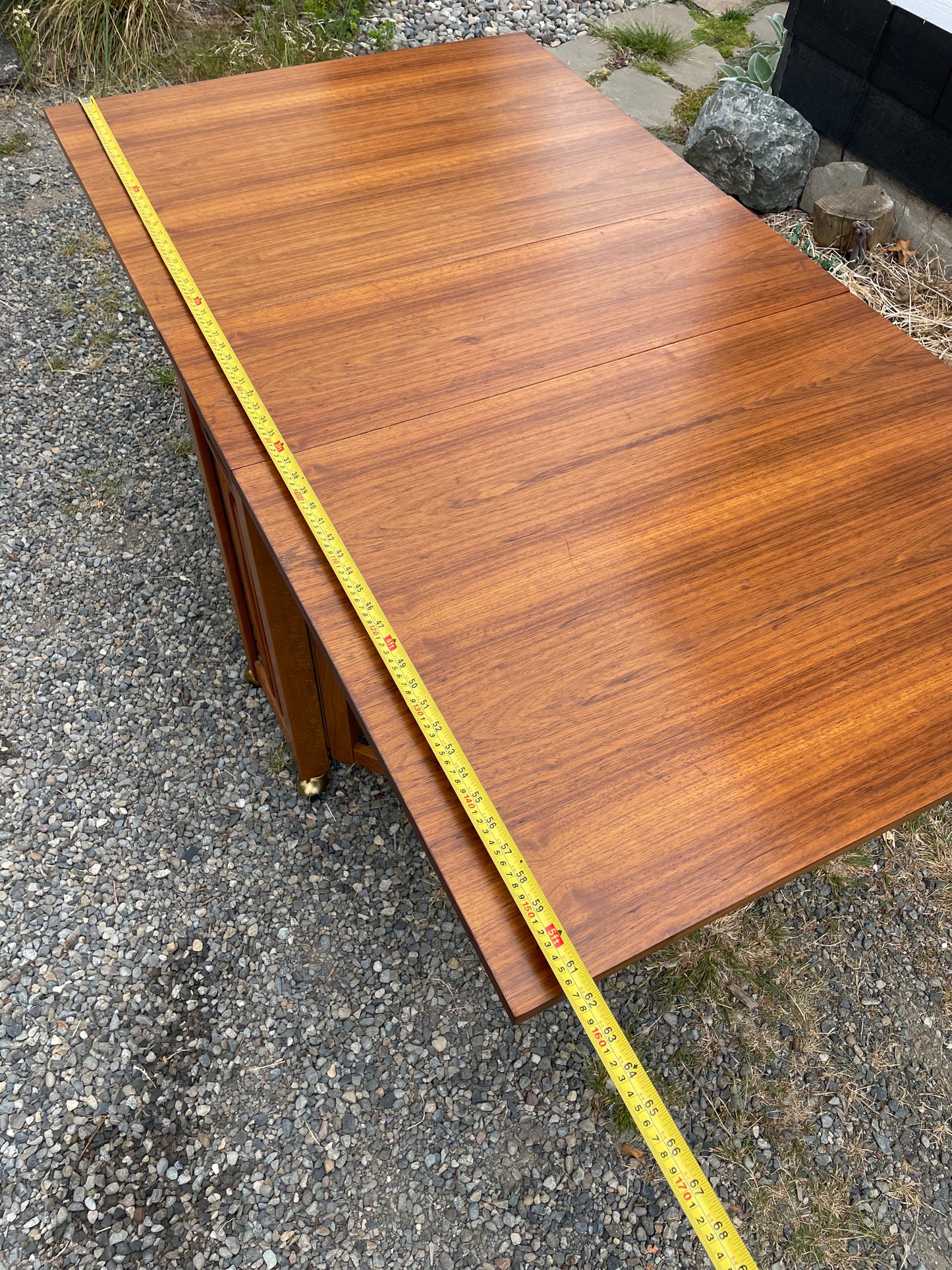 Mid 20th Century Romanian Drop Leaf Dining Table & 4 Chairs