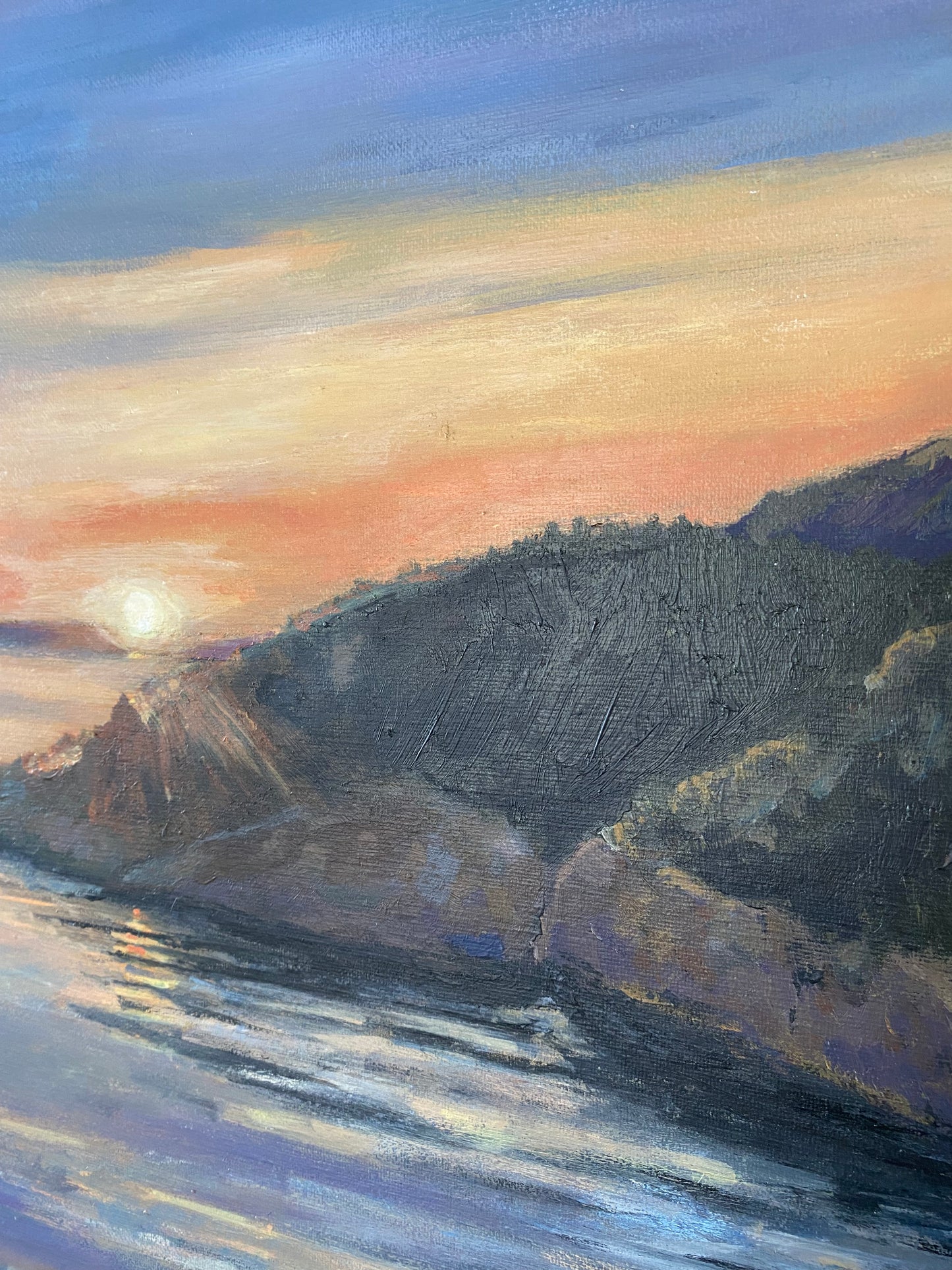 Original Pacific Northwest Landscape Painting – Deception Pass by Francisco Peña – Framed 17” X 21”