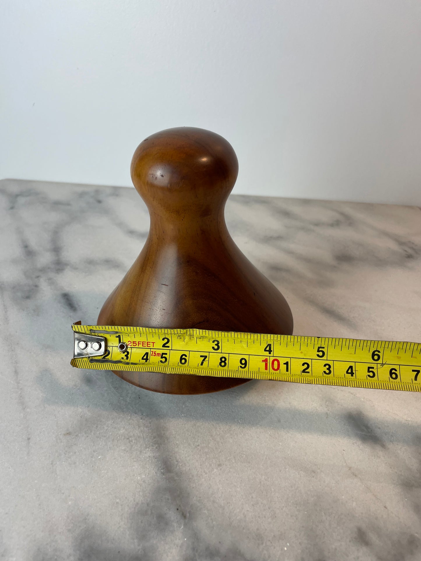 Vintage Hawaiian Koa Wood Poi Pounder by Brantley Center, Honokaa Hawaii