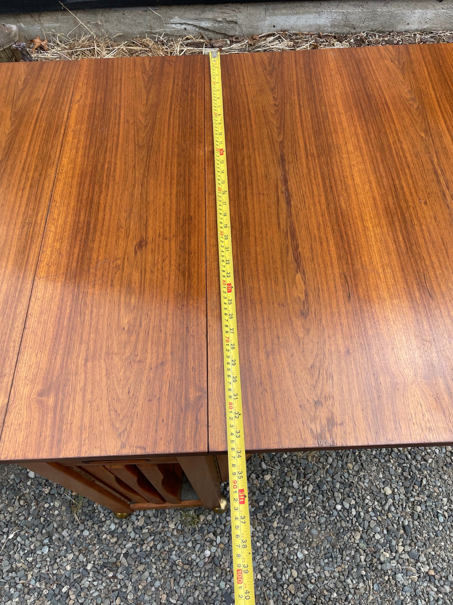 Mid 20th Century Romanian Drop Leaf Dining Table & 4 Chairs