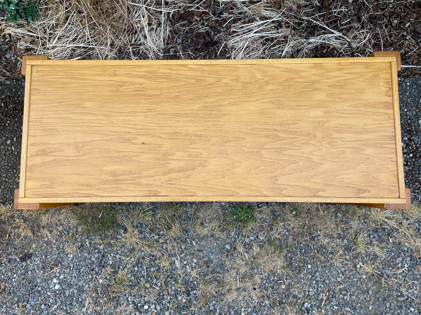 1970s Late Modern Japanese Style Low Oak Coffee Table in the Style of Tage Poulsen