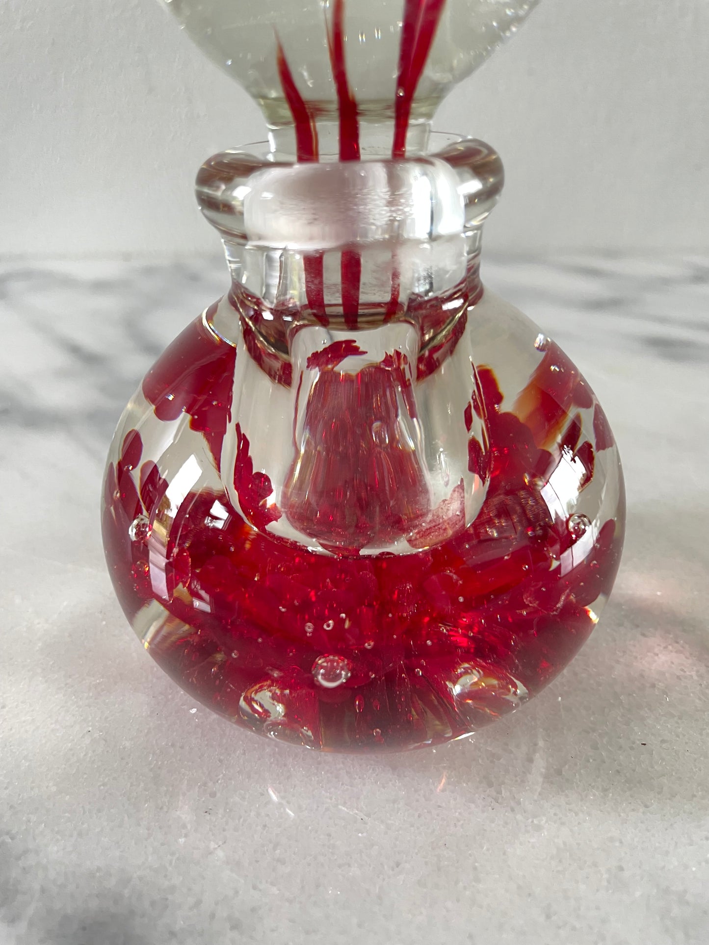 Mid 20th Century Bill Knight Blown Art Glass Perfume Bottle Paperweight