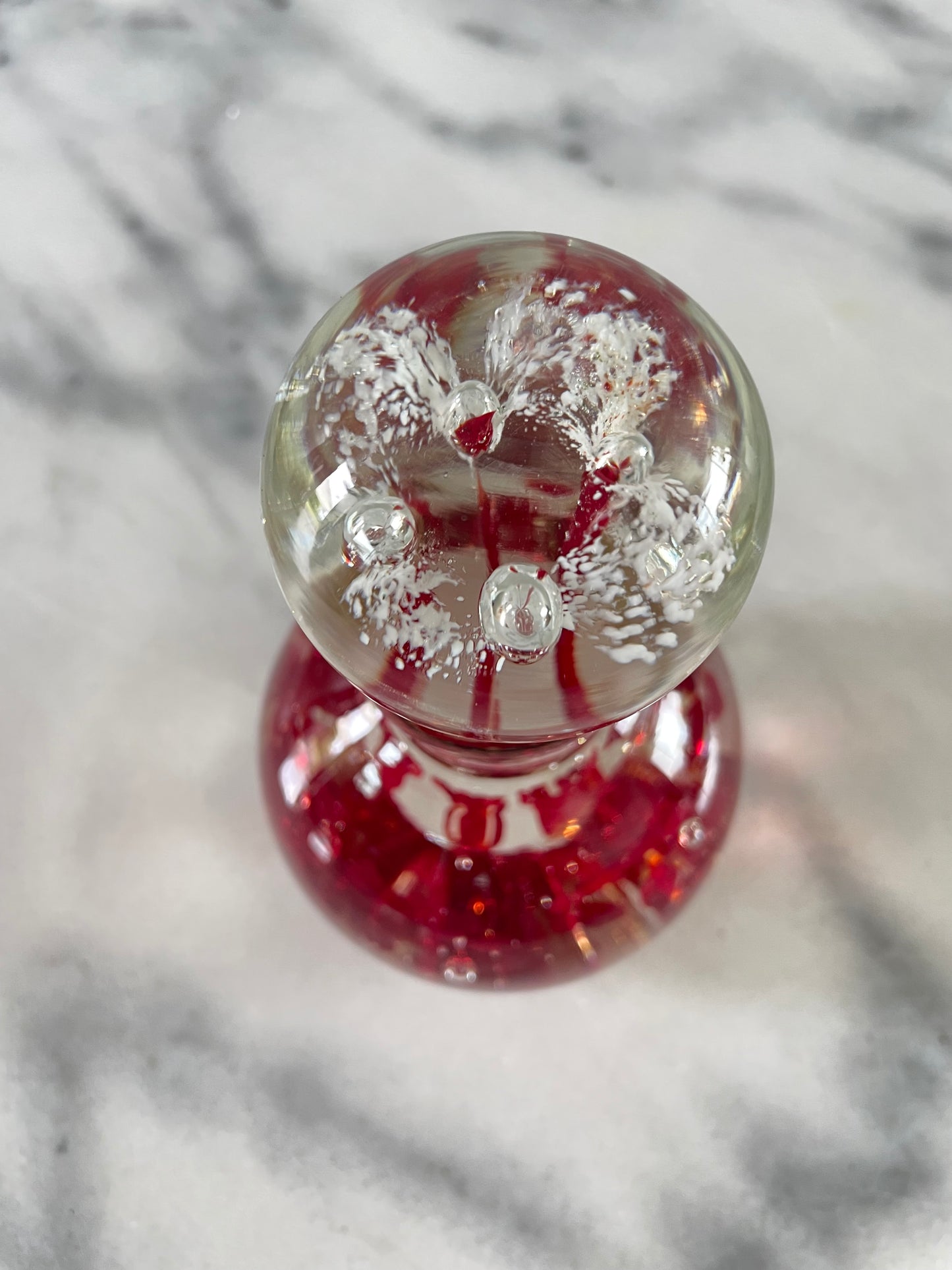Mid 20th Century Bill Knight Blown Art Glass Perfume Bottle Paperweight