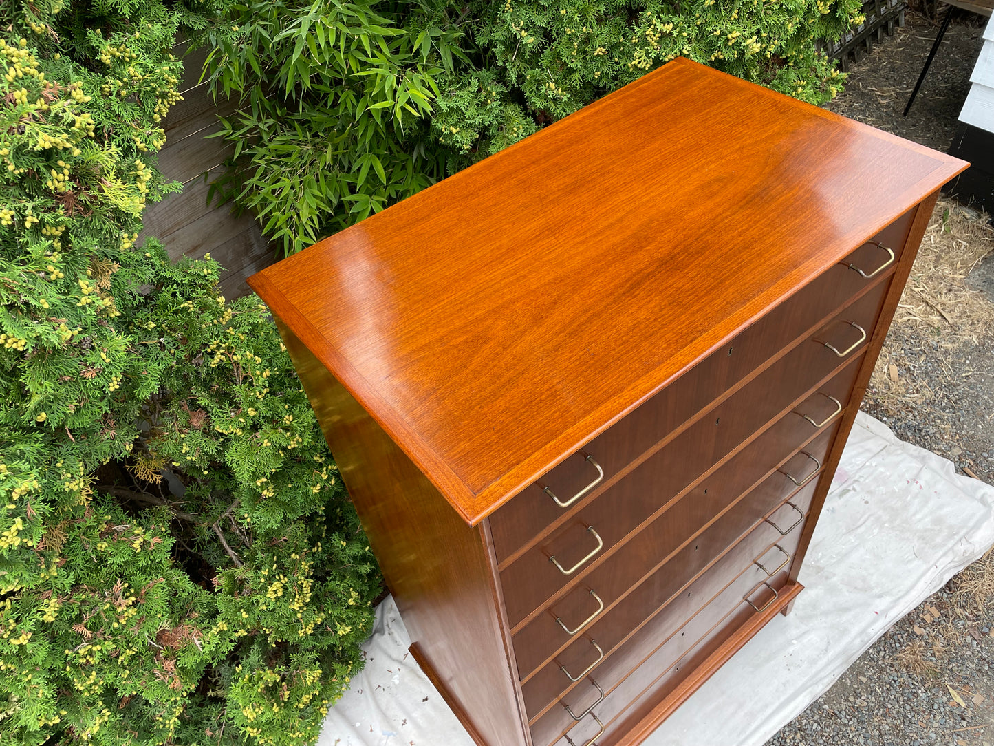 Danish Highboy Dresser Chest by Ole Wanscher