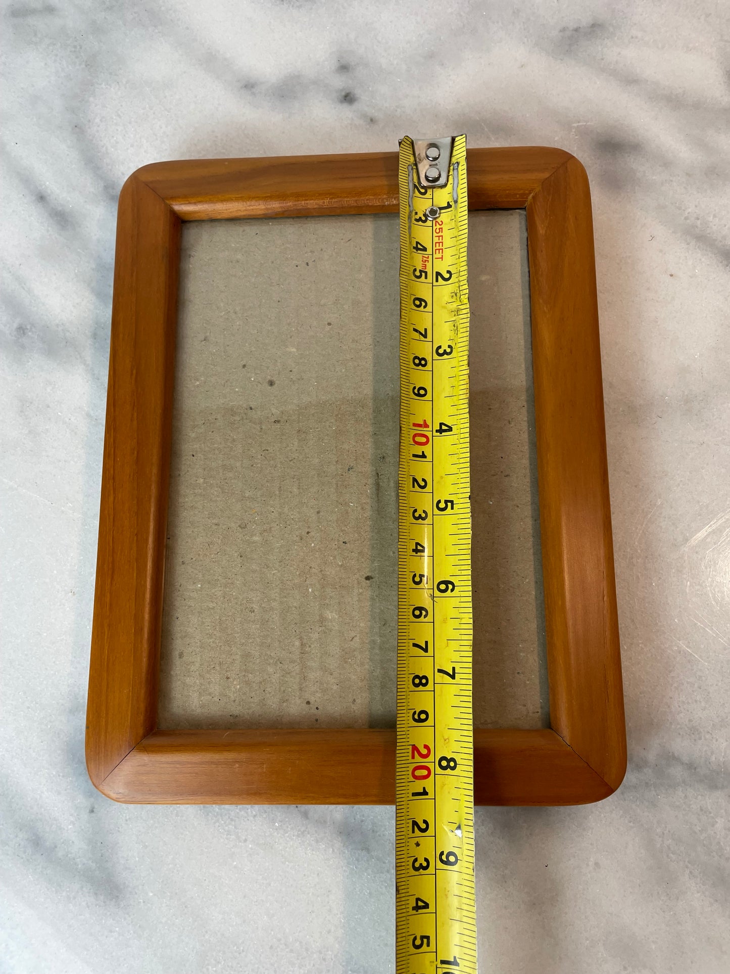 Mid 20th Century Danish Modern Style Teak Picture Frame Tabletop or Wall Mount