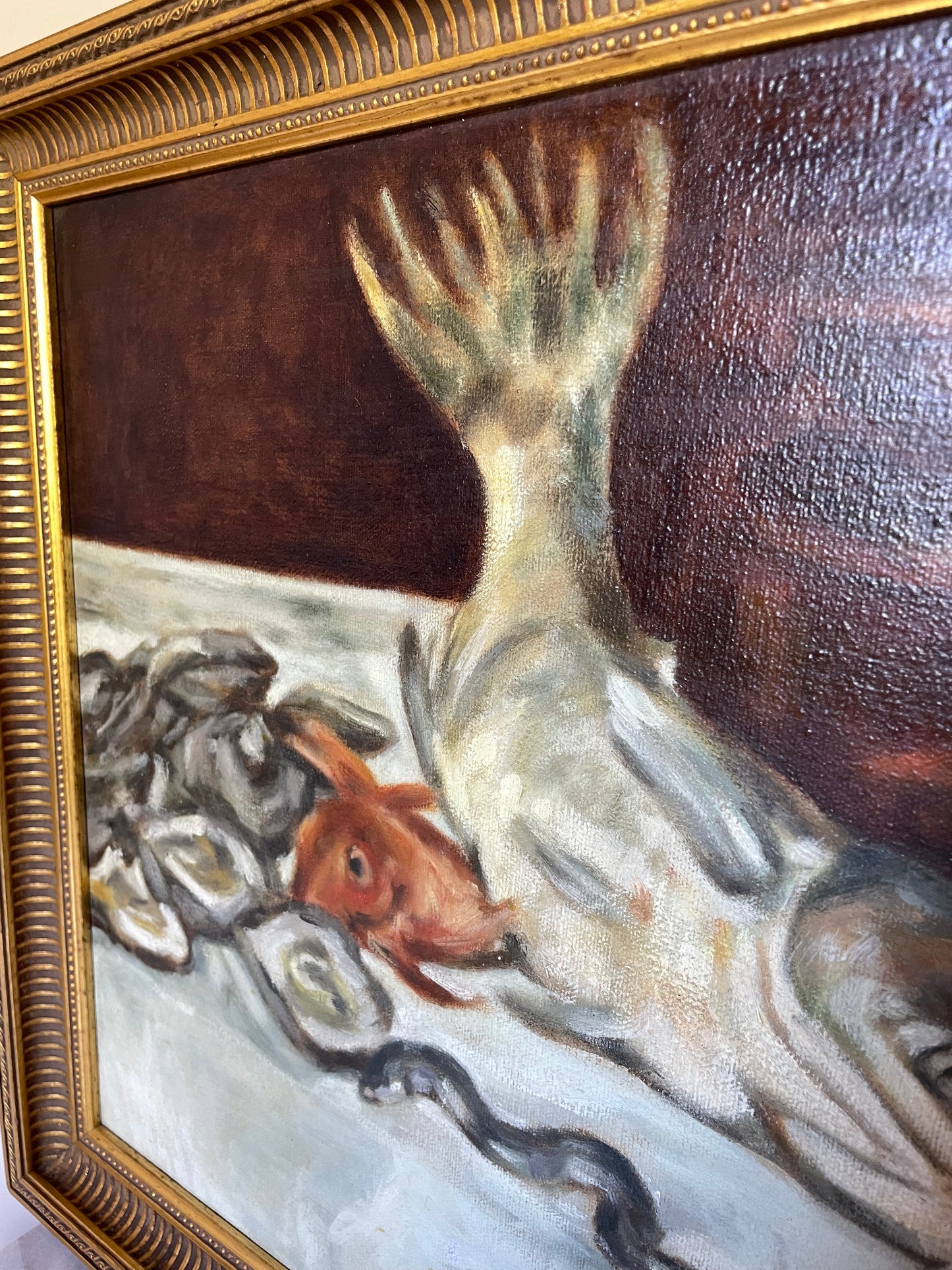 Karen Chase Frazee After Édouard Manet's Painting Titled Fish Still Life or Still Life With Carp