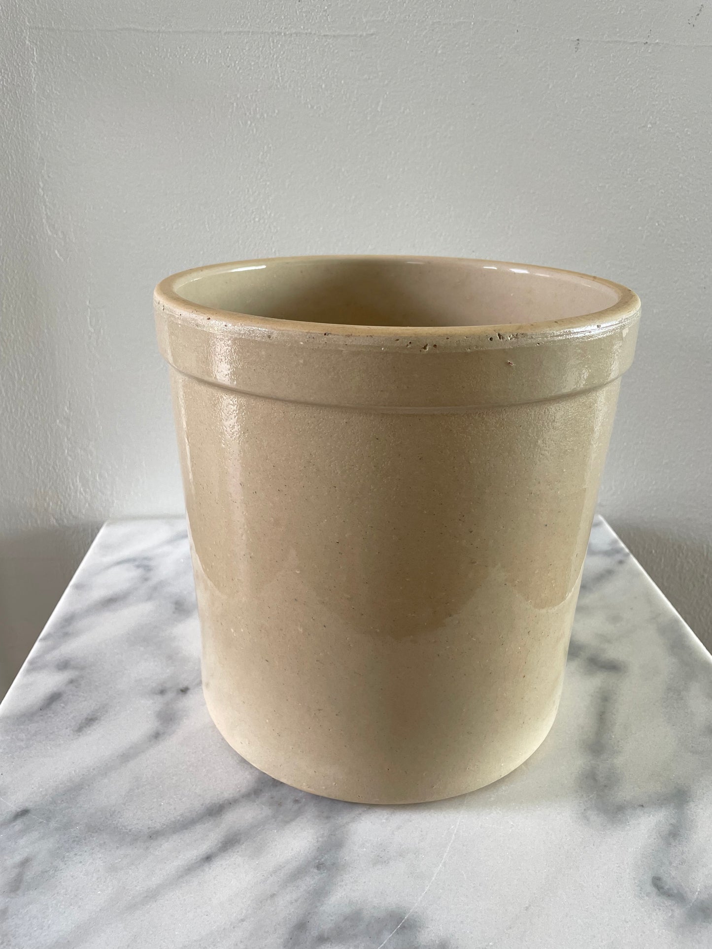 Vintage Marshall Pottery Two Gallon Fermenting Crock Farmhouse Country Storage Vessel