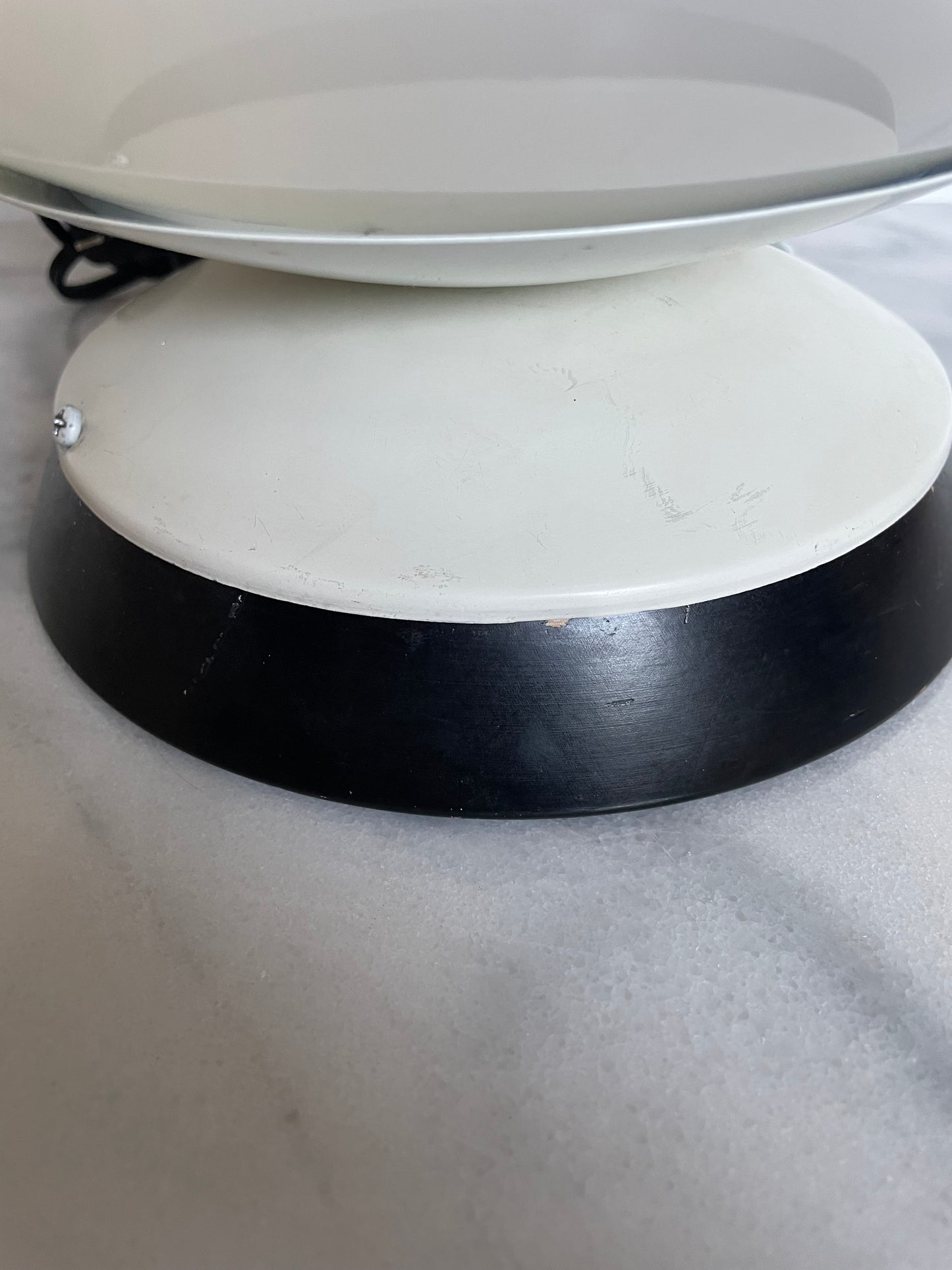 Mid-Century Space Age Opaline Glass Orb Table Lamp