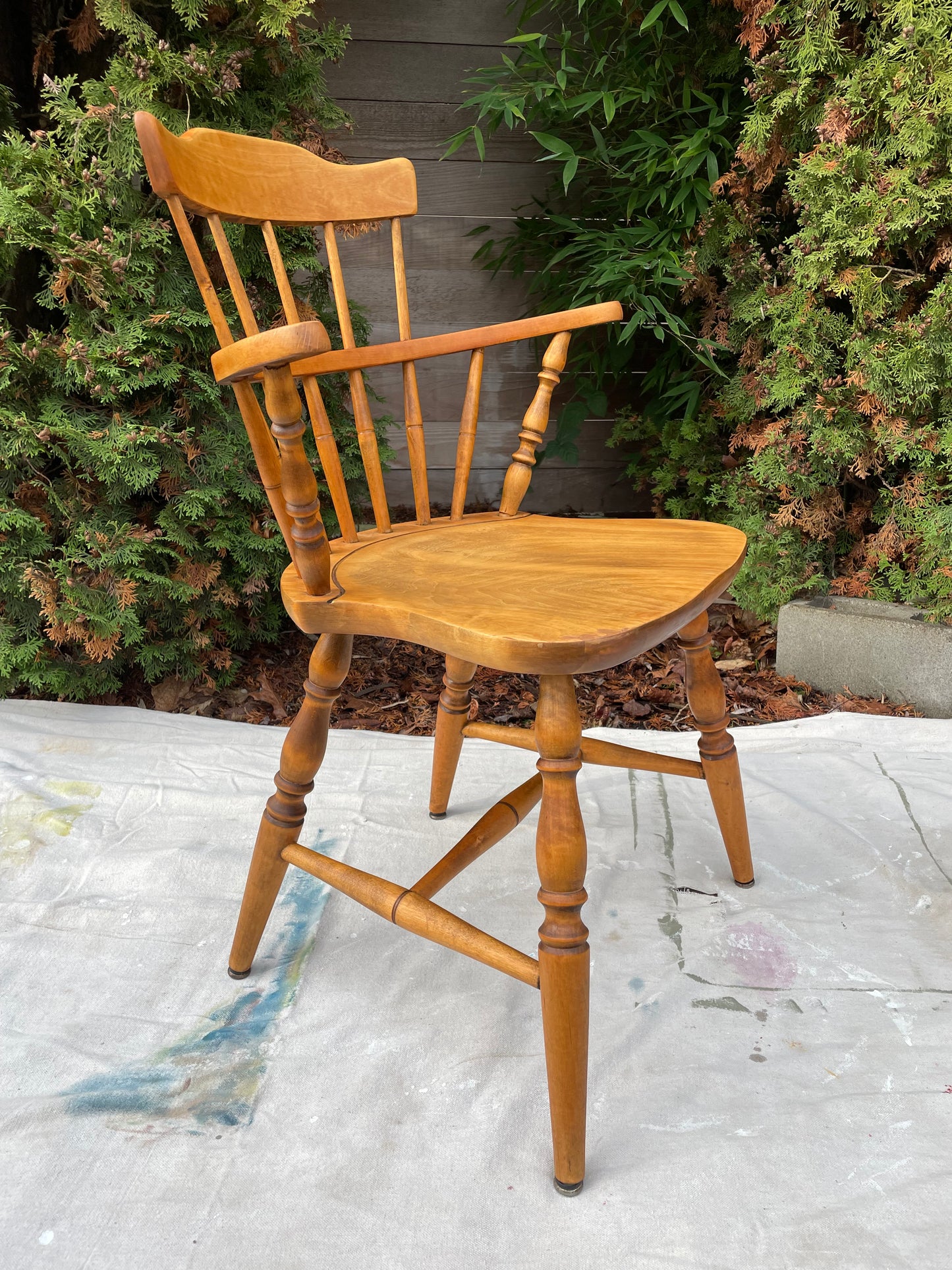 1960s Mid-Century Modern Nesto Style "Made in Sweden" Spindle Back Armchair
