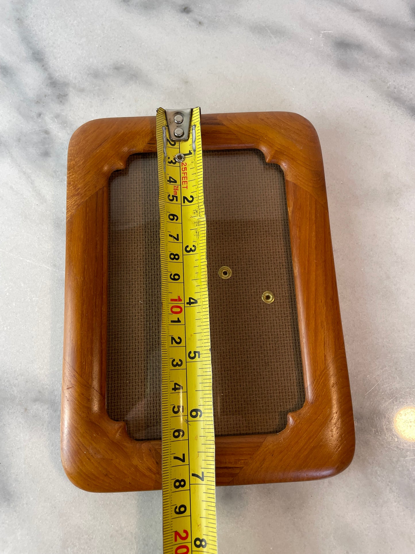 Mid-Century Modern Solid Teak Picture Frame Danish Modern Wall or Tabletop Display