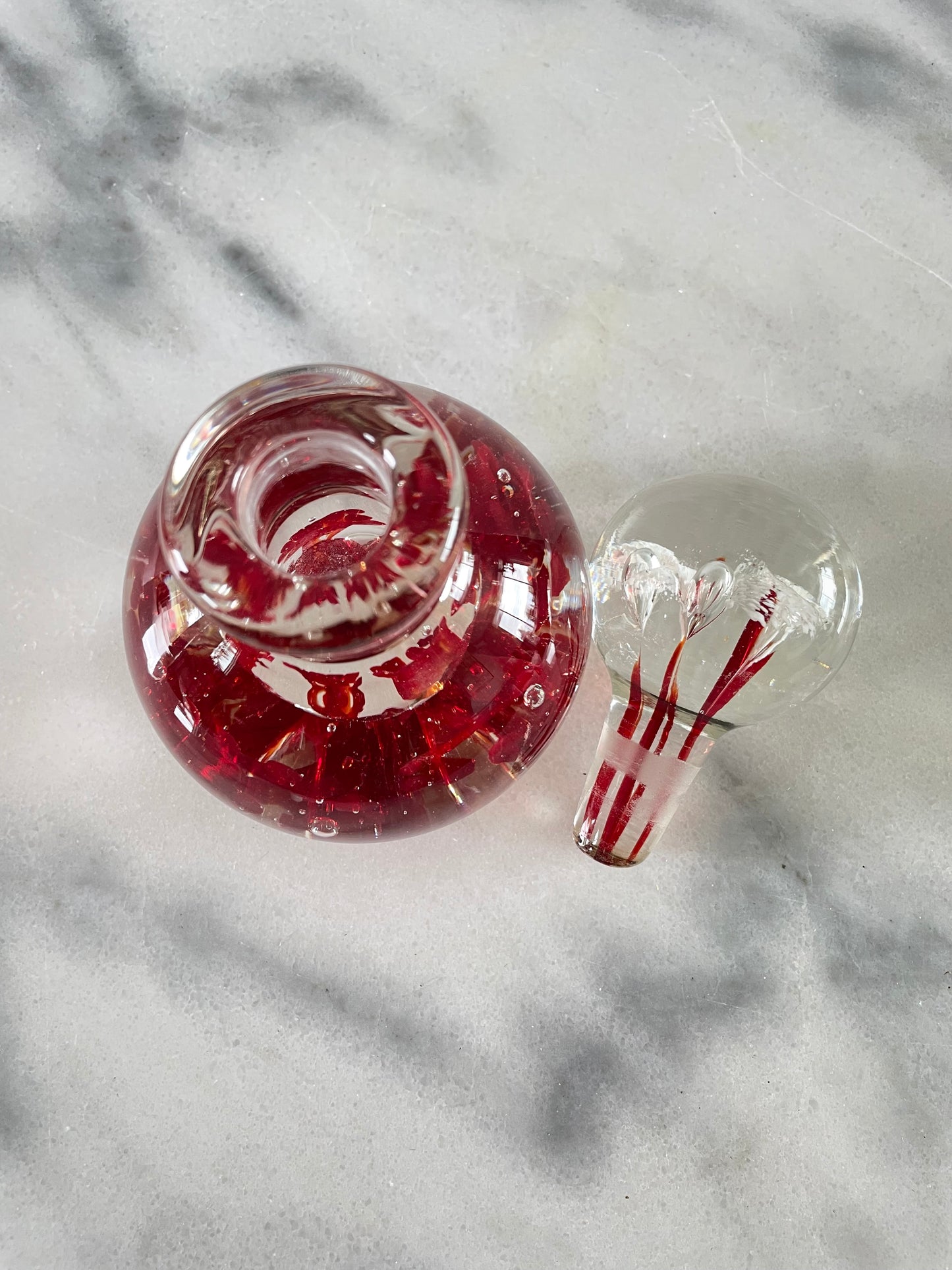 Mid 20th Century Bill Knight Blown Art Glass Perfume Bottle Paperweight