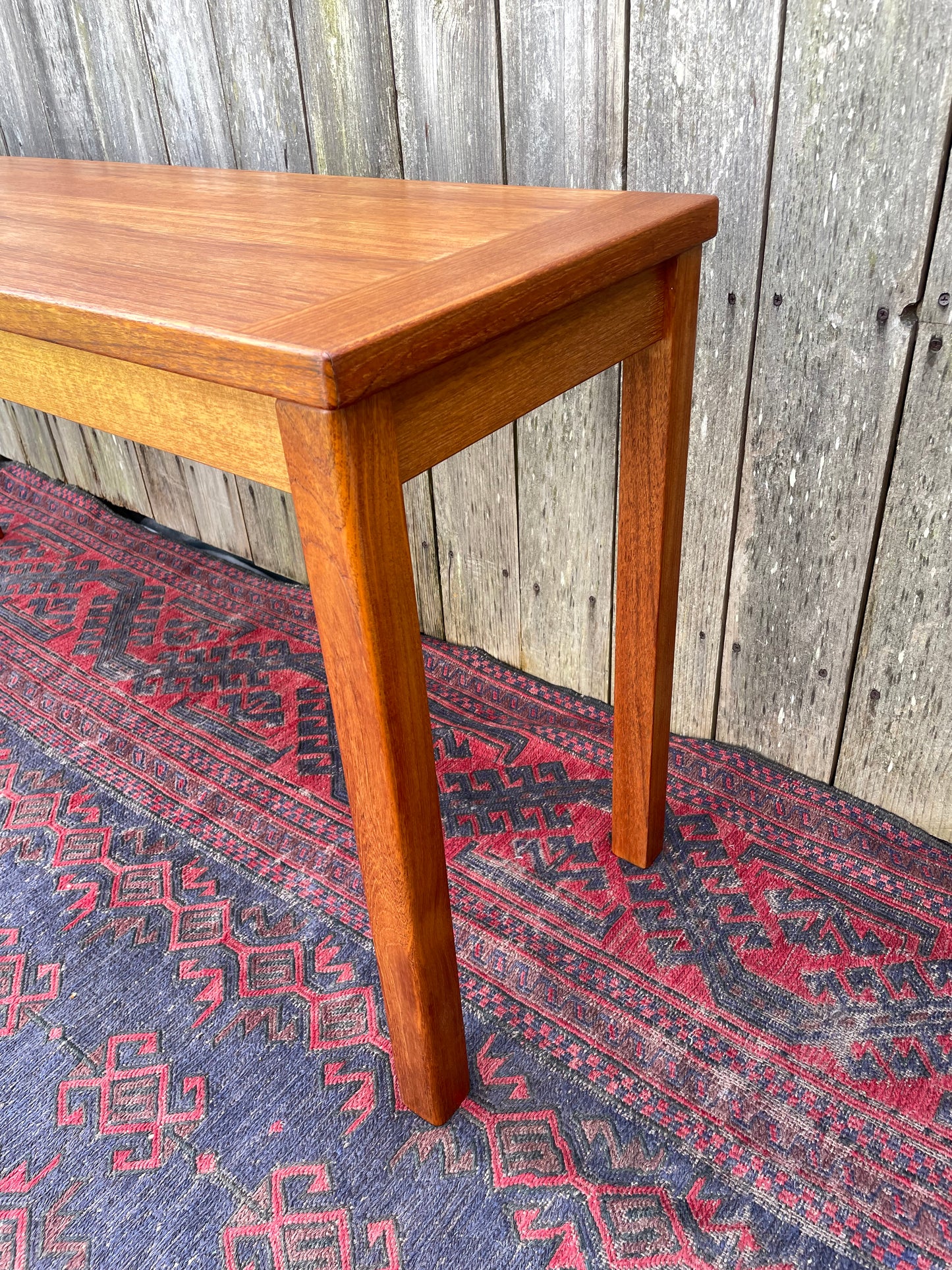 Danish Teak Console Sofa Table Vejle Stole & Mobelfabrik Denmark 1970s