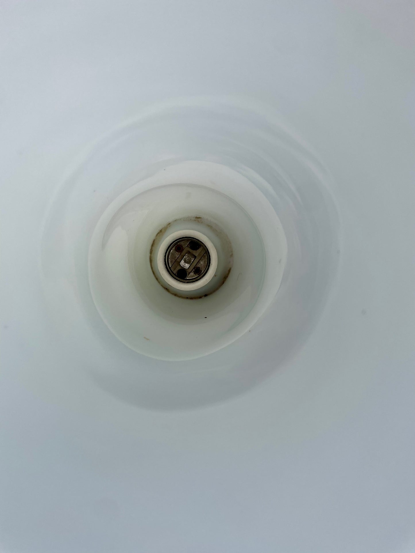 1980s Italian Postmodern Floor Lamp With Opaline Glass Shade — Minimalist Modern Torchère
