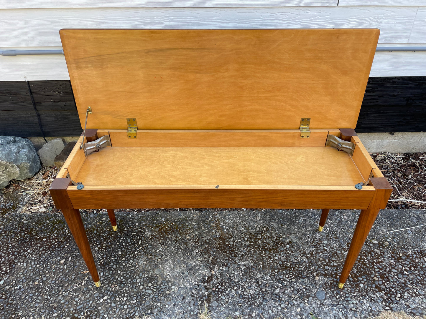 Mid 20th Century Mid-Century Walnut Storage Bench