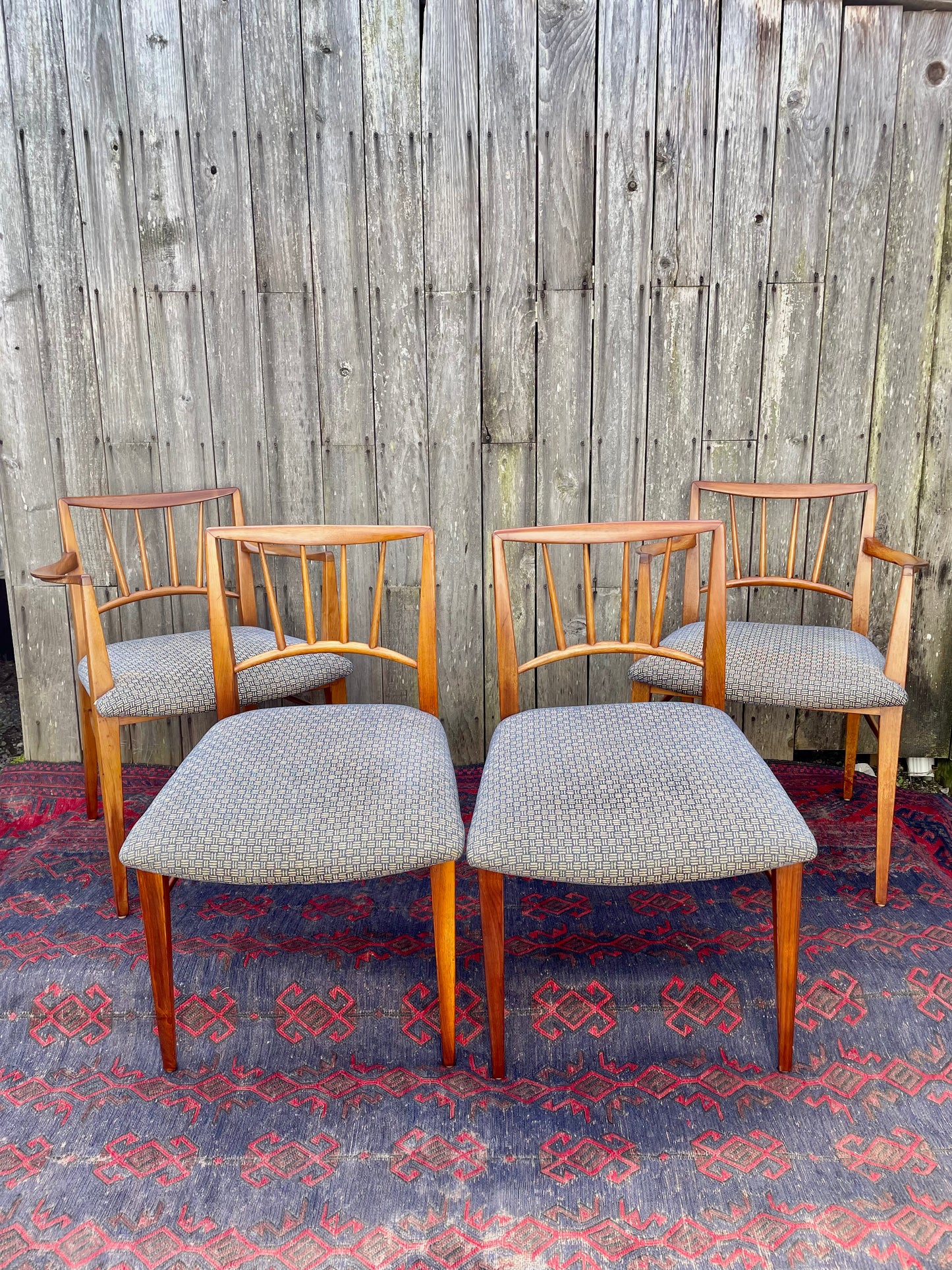 Mid 20th Century Edward Wormley for Dunbar Spindle Back Dining Chairs Set of 4