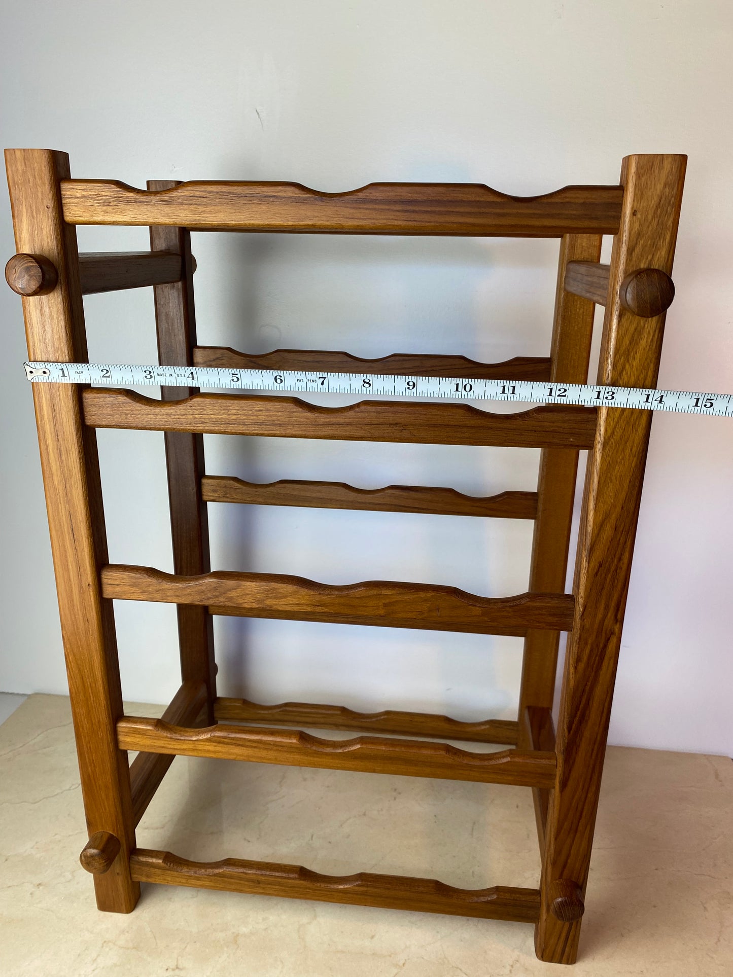 Vintage Winsome Wood Teak Wine Rack, Danish Modern Style