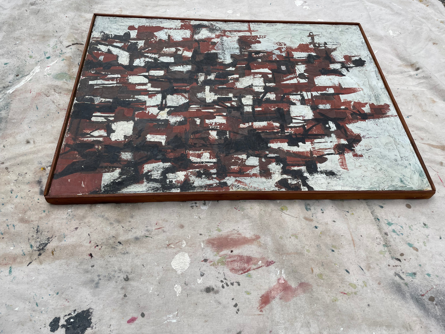 Mid 20th Century Mid-Century Abstract Expressionist Work on Canvas