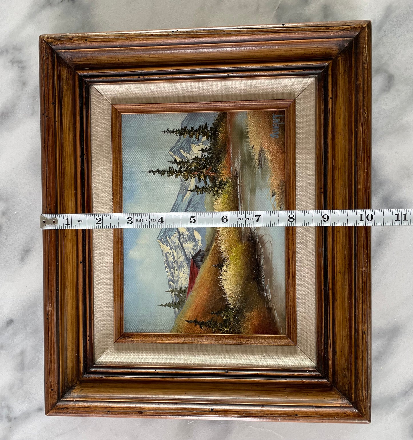 Late 20th Century Judy Sleight Signed Framed Oil on Canvas PNW Landscape