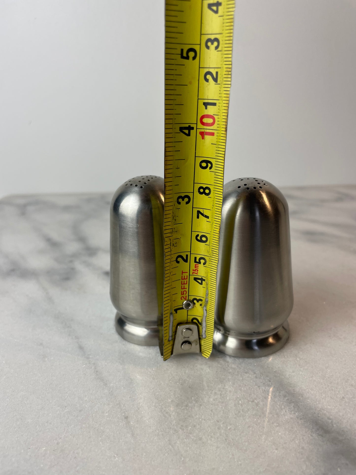 Vintage Reed & Barton 18/8 Stainless Steel Salt & Pepper Shakers — Mid-Century Modern “Viking” Pattern