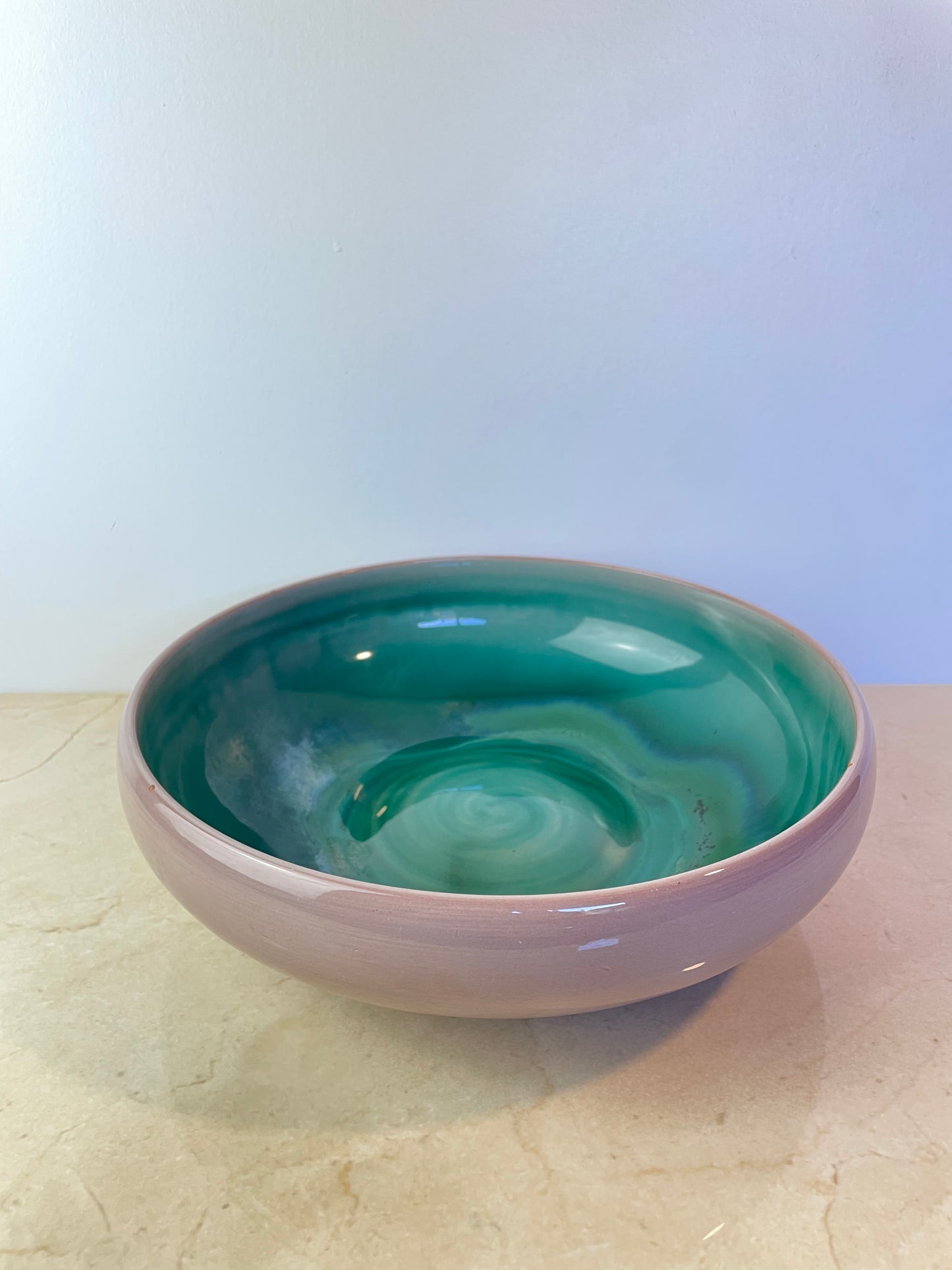 Post Modern Rainforest Marble Tapered Waste Basket