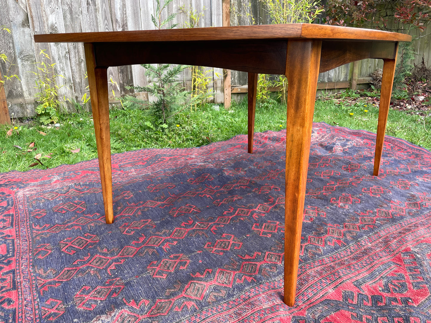 Mid 20th Century Mid Century Broyhill Lenoir House Walnut Expandable Dining Table