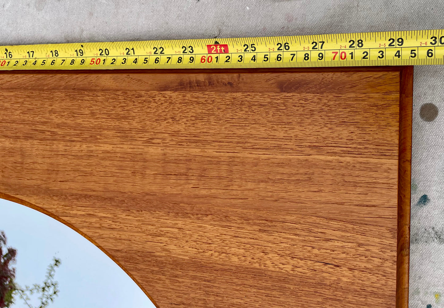 Danish Modern Teak Round Wall Mirror by Hadsten Træindustri — Scandinavian McM, 1970s
