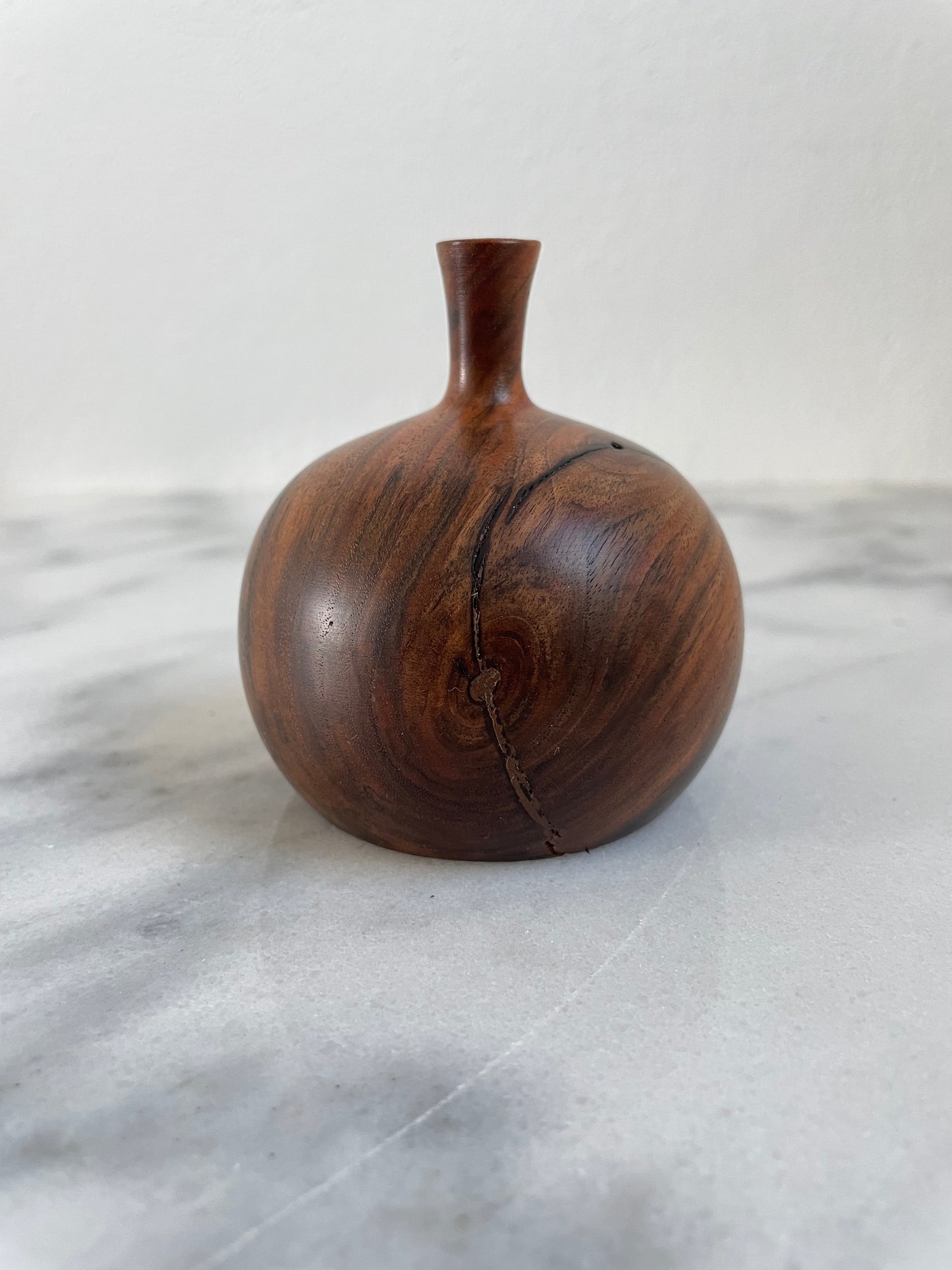 Mid 20th Century Signed Oregon Black Walnut Weed Pot