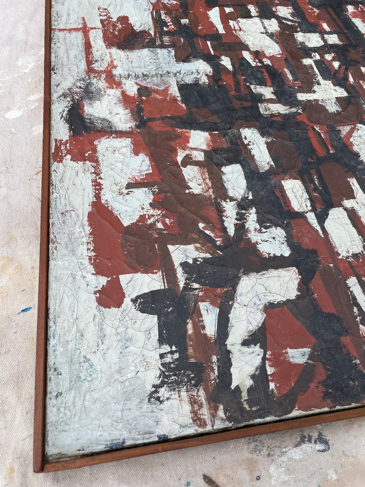 Mid 20th Century Mid-Century Abstract Expressionist Work on Canvas