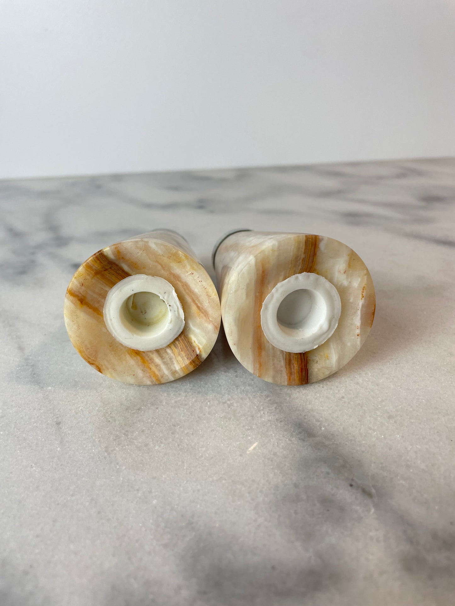 Mid-Century Onyx Salt & Pepper Shakers