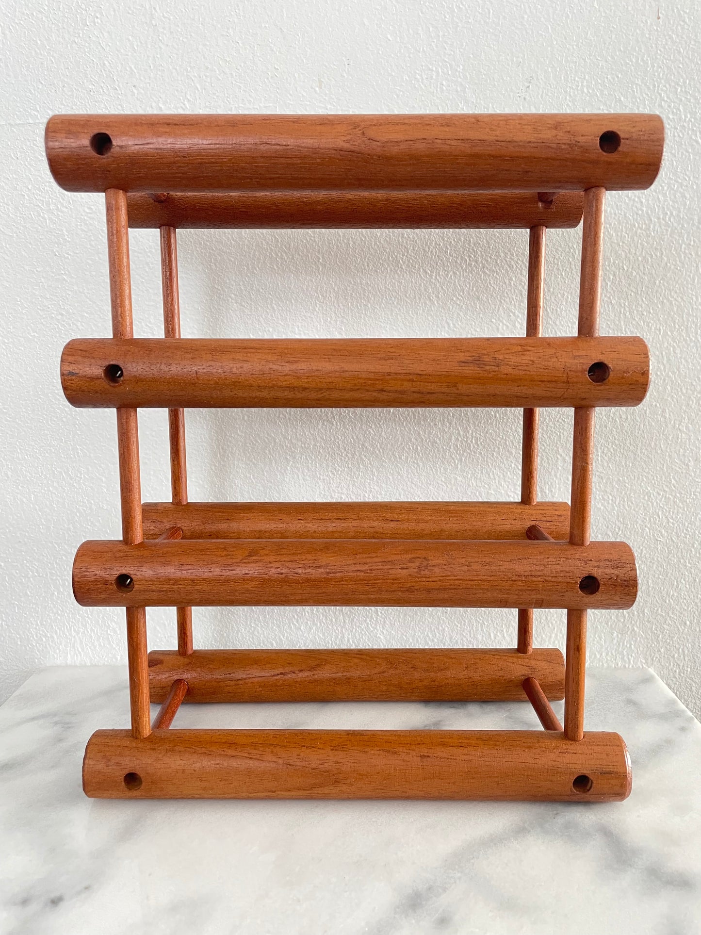 Mid 20th Century Nissen Langaa Danish Teak Modular Wine Rack 4-6 Bottles, Denmark