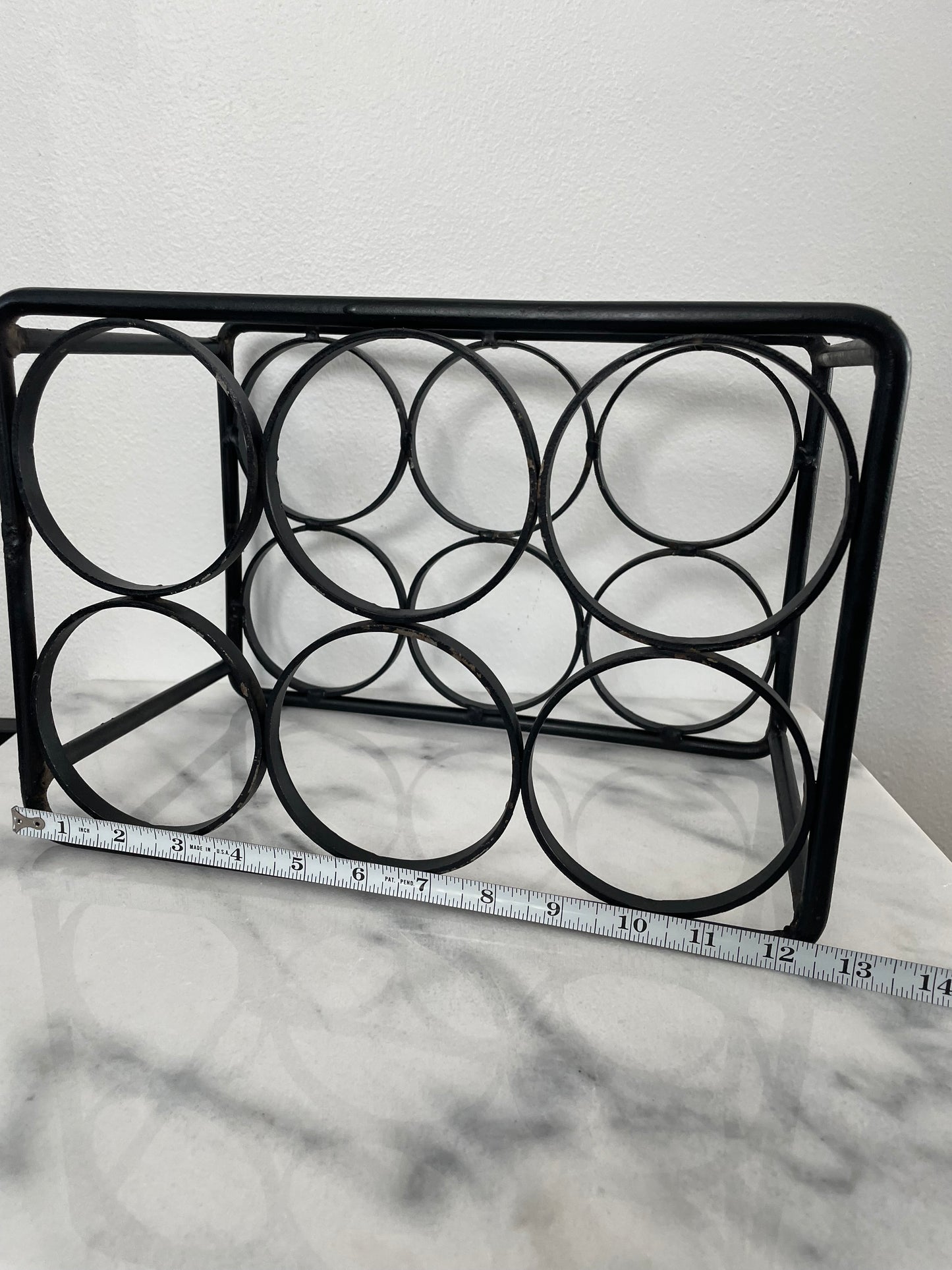 Mid-Century Arthur Umanoff Style Wrought Iron Wine Rack