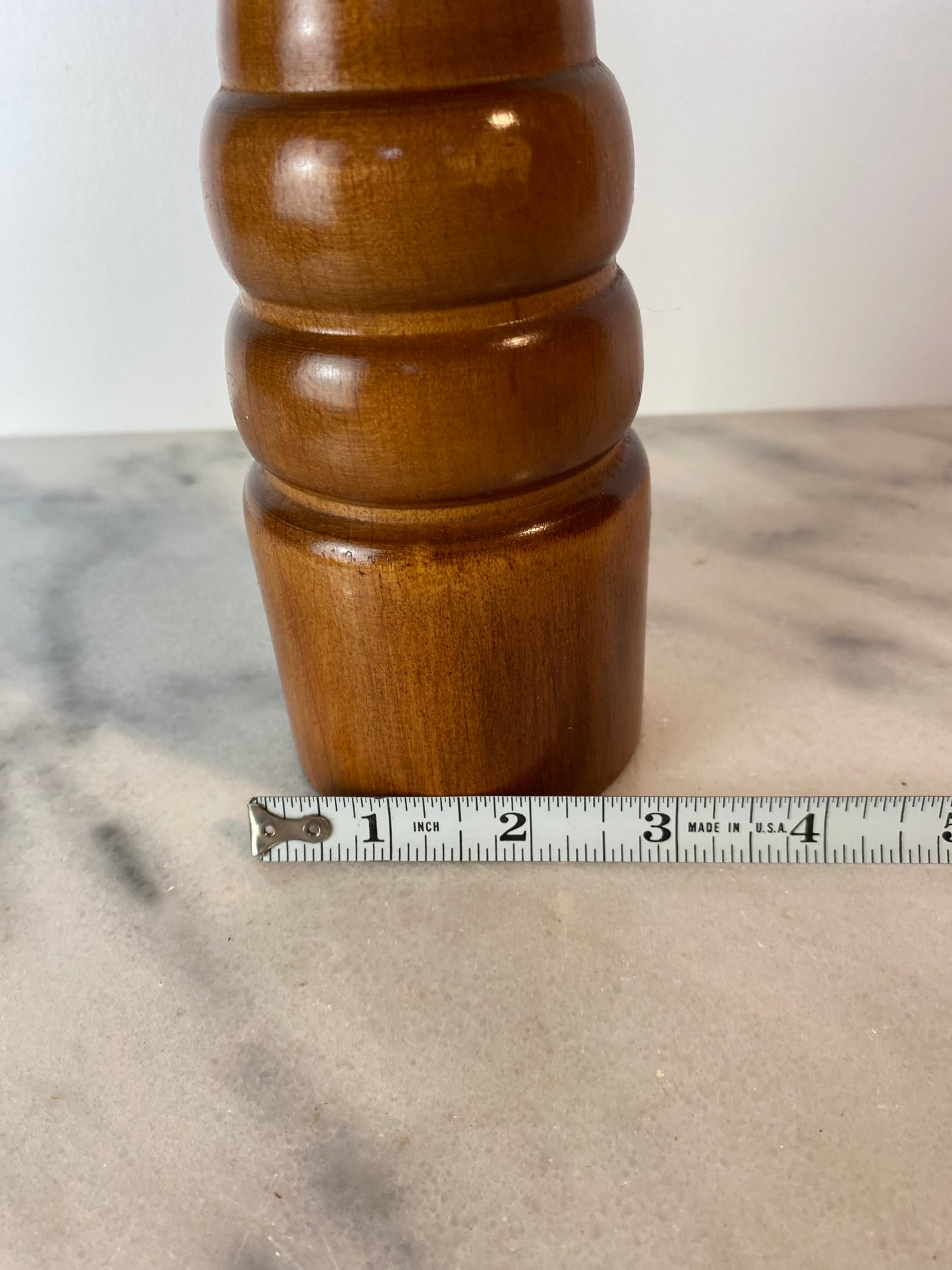Large Vintage Walnut-Stained Hardwood Pepper Mill, 18” — Professional Series Made in Usa