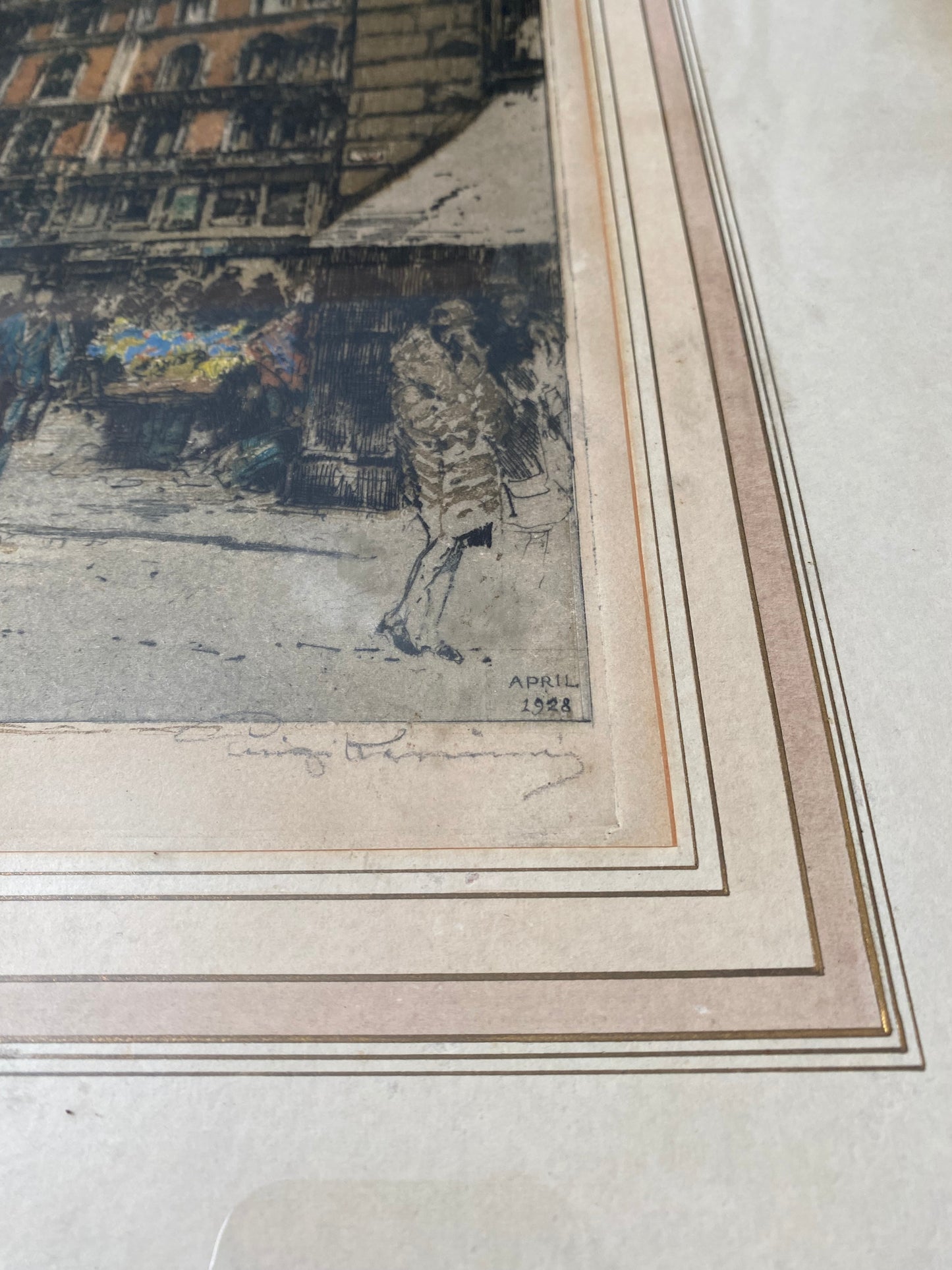 Luigi Kasimir Hand-Colored Etching “St. Stephen’s Cathedral Vienna” — Signed 1928, Limited Edition