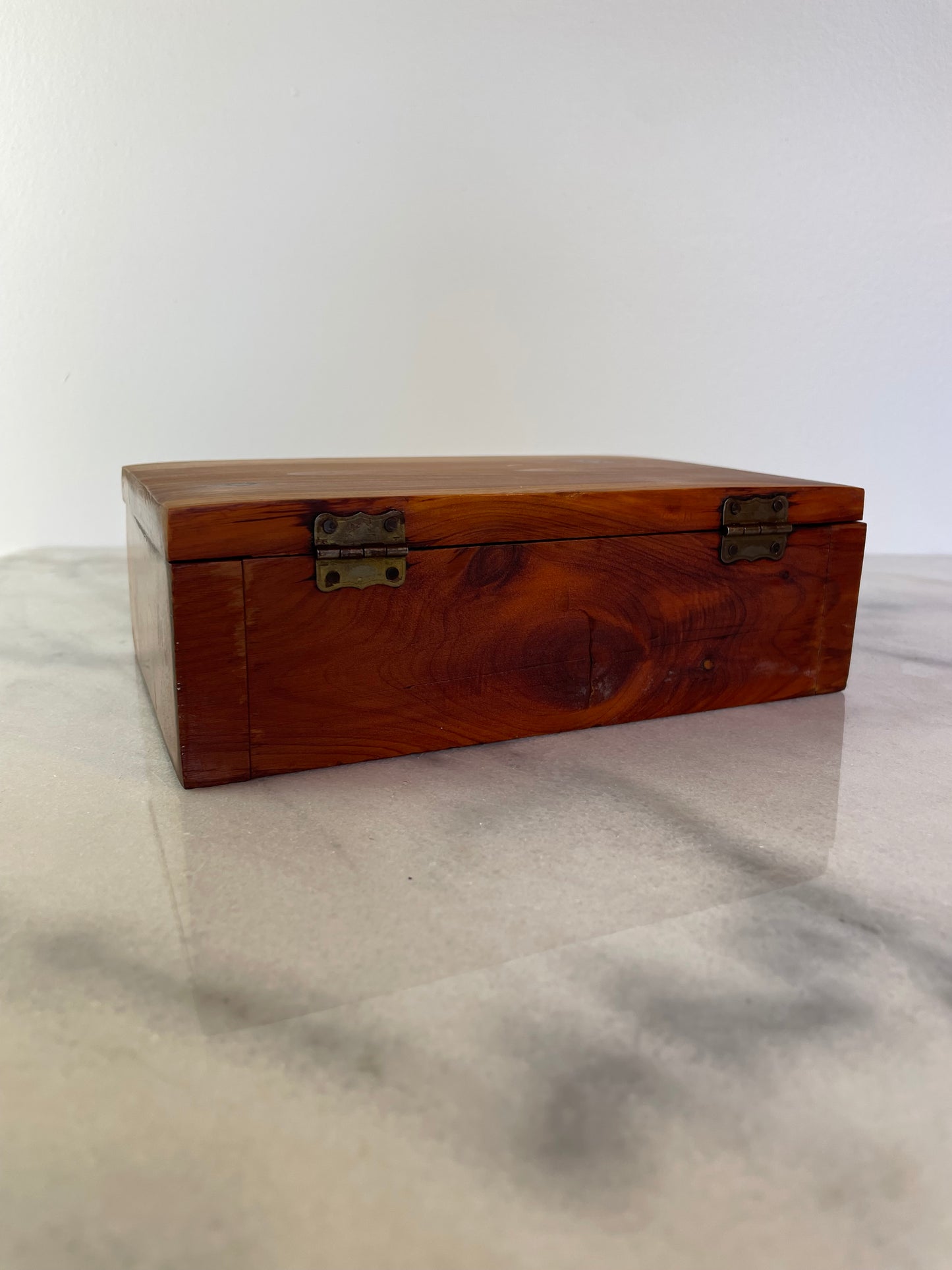 Mid 20th Century Hand Crafted Live Edge Wood Stash Box